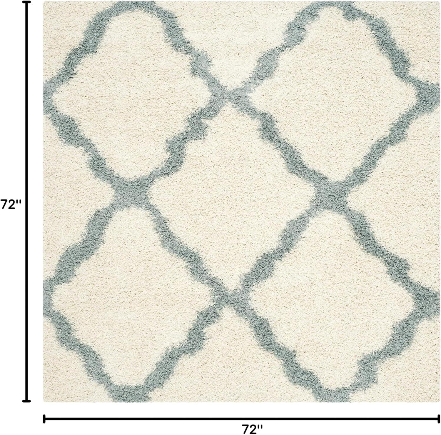 image:imageSAFAVIEH Area Rug 8x10 Dallas Shag Collection Large Ivory amp Beige Trellis Pattern NonShedding amp Easy Cleaning Plush Thick Pile Ideal for Living Room Bedroom Dining Space SGD257BIvoryLight Blue