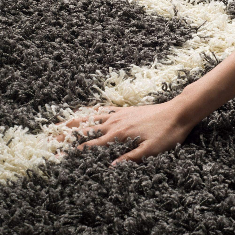 image:imageSAFAVIEH Area Rug 8x10 Dallas Shag Collection Large Ivory amp Beige Trellis Pattern NonShedding amp Easy Cleaning Plush Thick Pile Ideal for Living Room Bedroom Dining Space SGD257BDark GreyIvory
