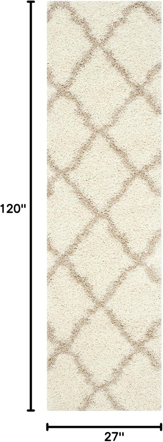 image:imageSAFAVIEH Area Rug 8x10 Dallas Shag Collection Large Ivory amp Beige Trellis Pattern NonShedding amp Easy Cleaning Plush Thick Pile Ideal for Living Room Bedroom Dining Space SGD257BIvoryBeige