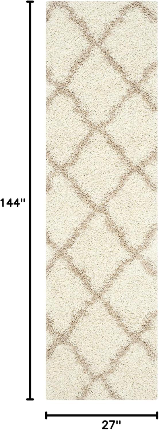 image:imageSAFAVIEH Area Rug 8x10 Dallas Shag Collection Large Ivory amp Beige Trellis Pattern NonShedding amp Easy Cleaning Plush Thick Pile Ideal for Living Room Bedroom Dining Space SGD257BIvoryBeige