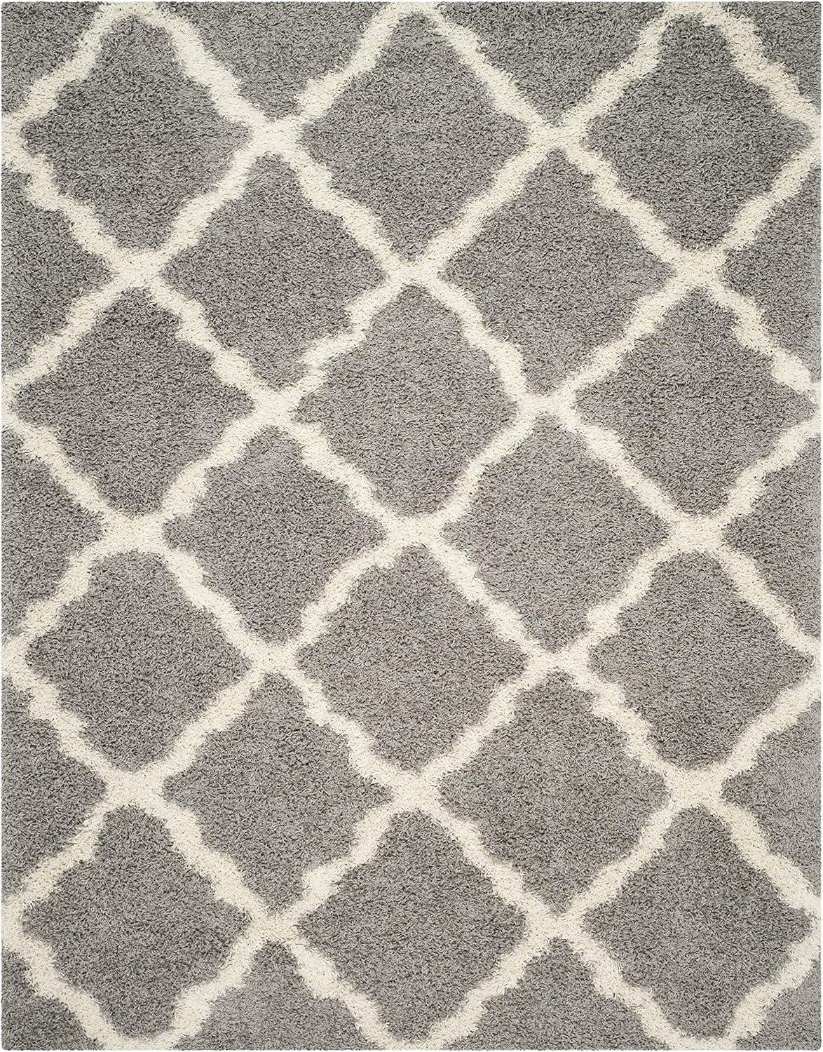 image:imageSAFAVIEH Area Rug 8x10 Dallas Shag Collection Large Ivory amp Beige Trellis Pattern NonShedding amp Easy Cleaning Plush Thick Pile Ideal for Living Room Bedroom Dining Space SGD257BGreyIvory