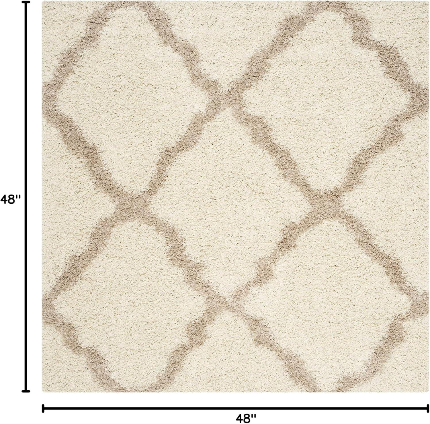 image:imageSAFAVIEH Area Rug 8x10 Dallas Shag Collection Large Ivory amp Beige Trellis Pattern NonShedding amp Easy Cleaning Plush Thick Pile Ideal for Living Room Bedroom Dining Space SGD257BIvoryBeige