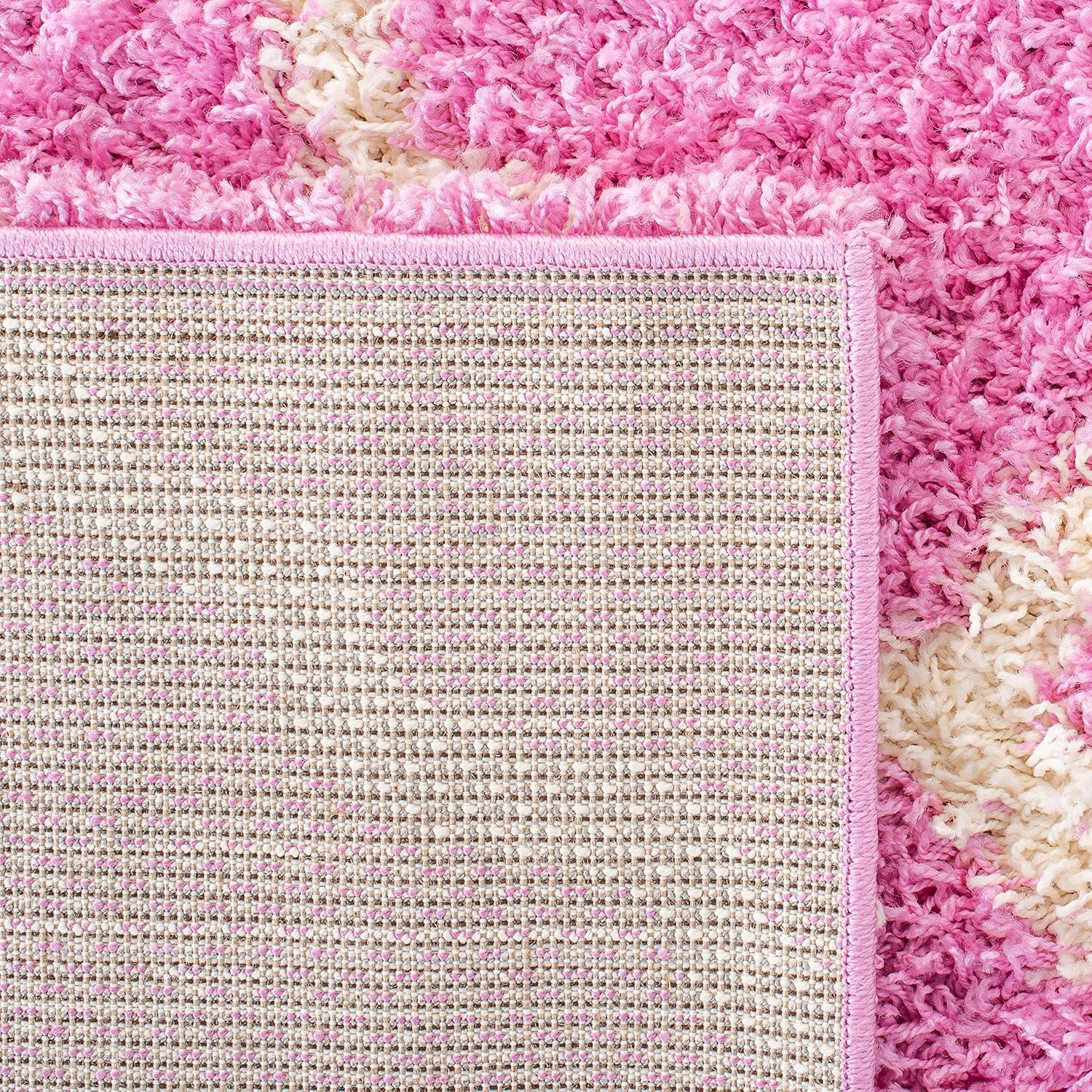 image:imageSAFAVIEH Area Rug 8x10 Dallas Shag Collection Large Ivory amp Beige Trellis Pattern NonShedding amp Easy Cleaning Plush Thick Pile Ideal for Living Room Bedroom Dining Space SGD257BPink Ivory