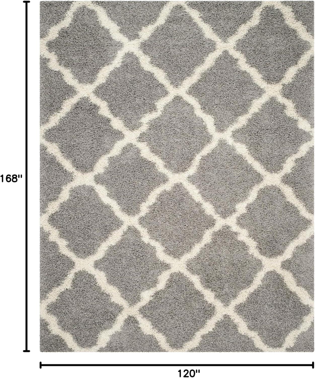 image:imageSAFAVIEH Area Rug 8x10 Dallas Shag Collection Large Ivory amp Beige Trellis Pattern NonShedding amp Easy Cleaning Plush Thick Pile Ideal for Living Room Bedroom Dining Space SGD257BGreyIvory