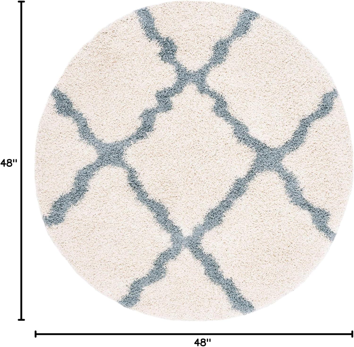 image:imageSAFAVIEH Area Rug 8x10 Dallas Shag Collection Large Ivory amp Beige Trellis Pattern NonShedding amp Easy Cleaning Plush Thick Pile Ideal for Living Room Bedroom Dining Space SGD257BIvoryLight Blue