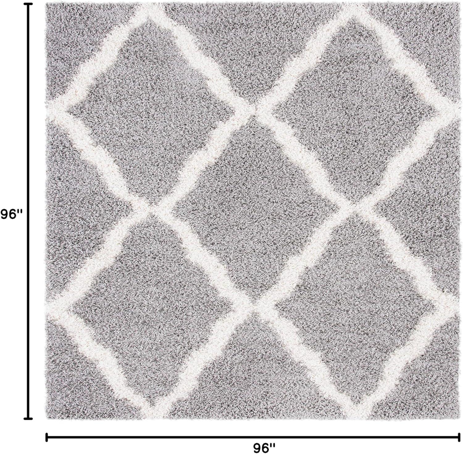 image:imageSAFAVIEH Area Rug 8x10 Dallas Shag Collection Large Ivory amp Beige Trellis Pattern NonShedding amp Easy Cleaning Plush Thick Pile Ideal for Living Room Bedroom Dining Space SGD257BGreyIvory