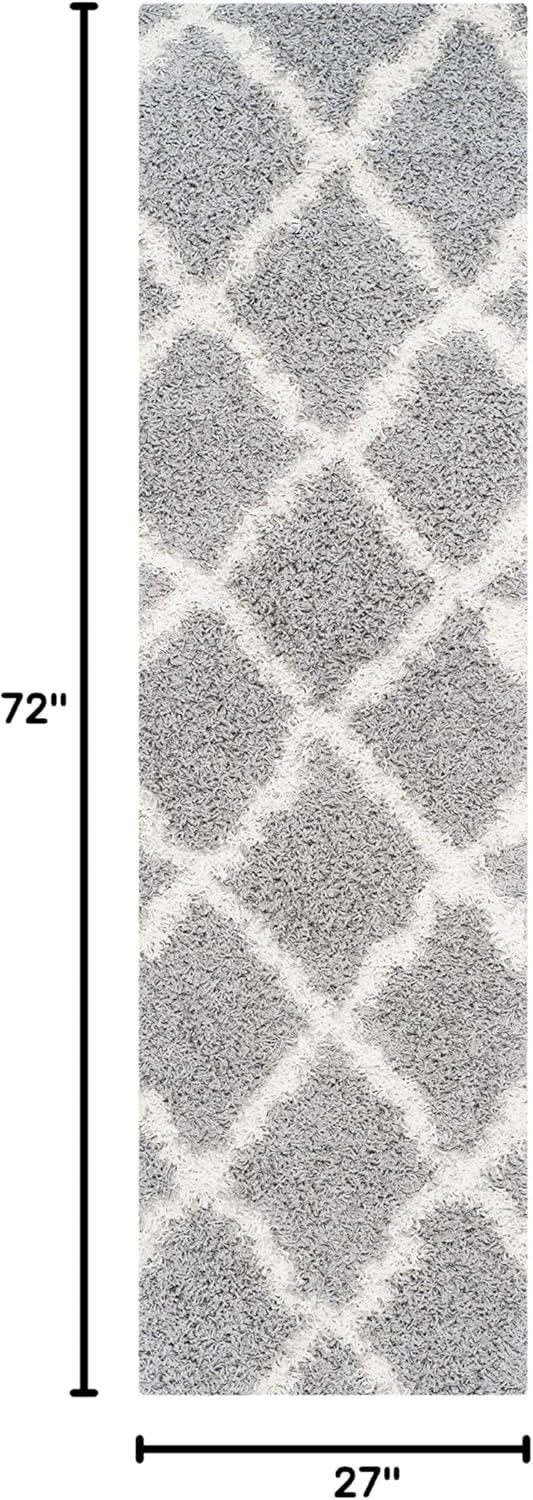 image:imageSAFAVIEH Area Rug 8x10 Dallas Shag Collection Large Ivory amp Beige Trellis Pattern NonShedding amp Easy Cleaning Plush Thick Pile Ideal for Living Room Bedroom Dining Space SGD257BGreyIvory