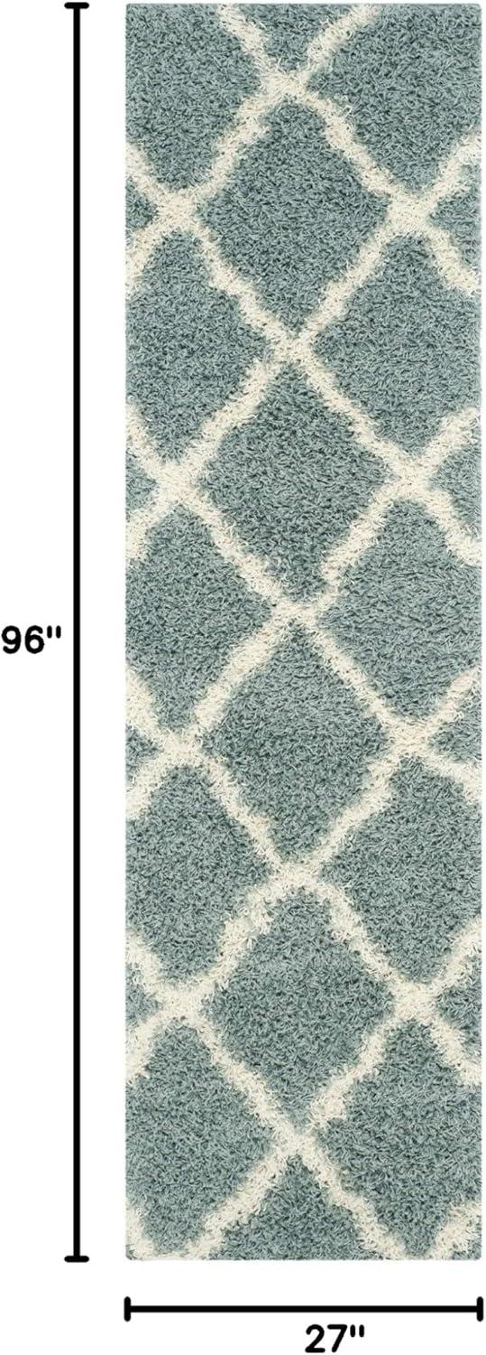 image:imageSAFAVIEH Area Rug 8x10 Dallas Shag Collection Large Ivory amp Beige Trellis Pattern NonShedding amp Easy Cleaning Plush Thick Pile Ideal for Living Room Bedroom Dining Space SGD257BSeafoamIvory