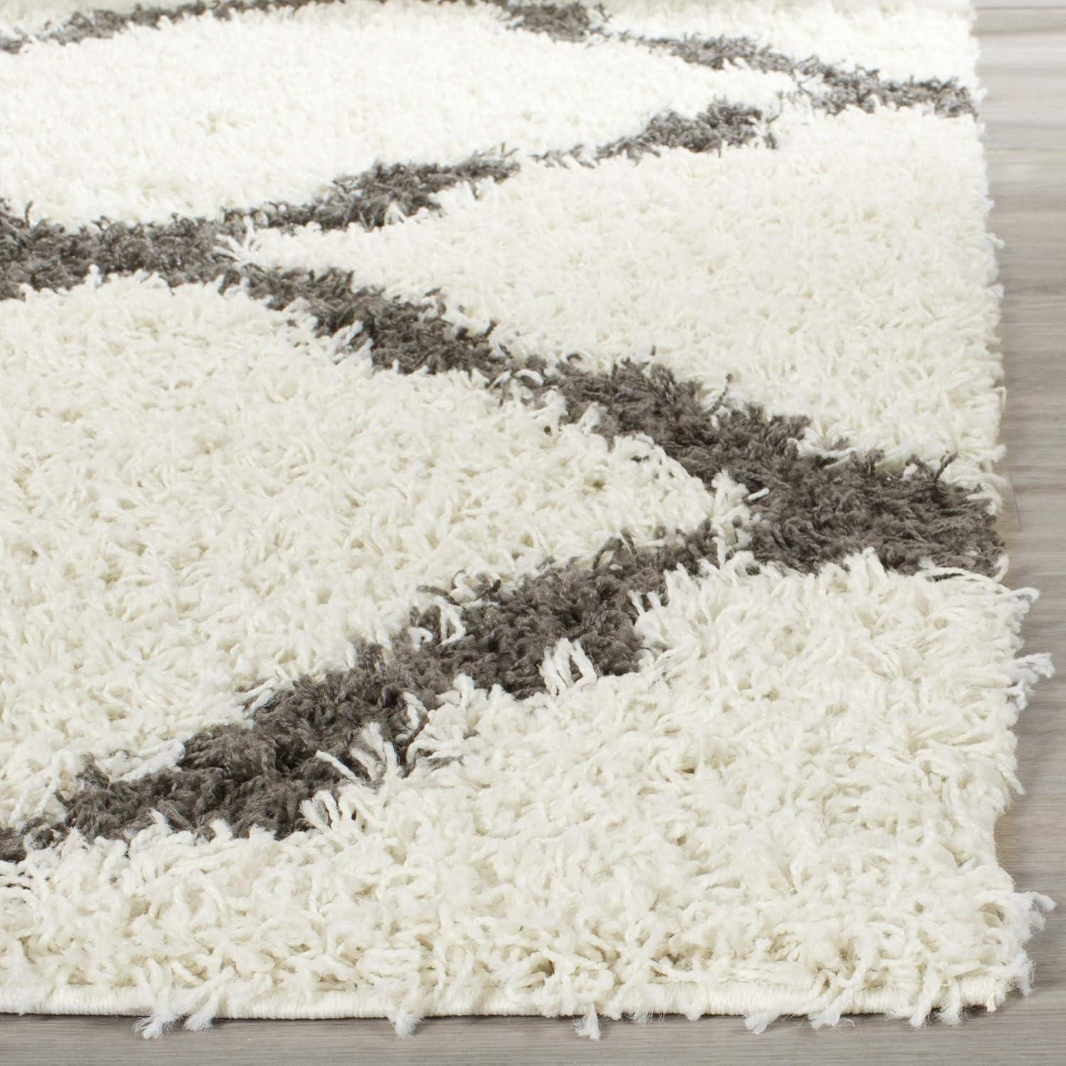 image:imageSAFAVIEH Area Rug 8x10 Dallas Shag Collection Large Ivory amp Beige Trellis Pattern NonShedding amp Easy Cleaning Plush Thick Pile Ideal for Living Room Bedroom Dining Space SGD257BIvoryRed