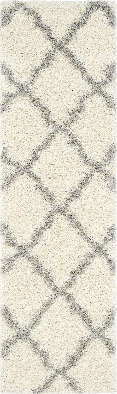 image:imageSAFAVIEH Area Rug 8x10 Dallas Shag Collection Large Ivory amp Beige Trellis Pattern NonShedding amp Easy Cleaning Plush Thick Pile Ideal for Living Room Bedroom Dining Space SGD257BIvoryGrey