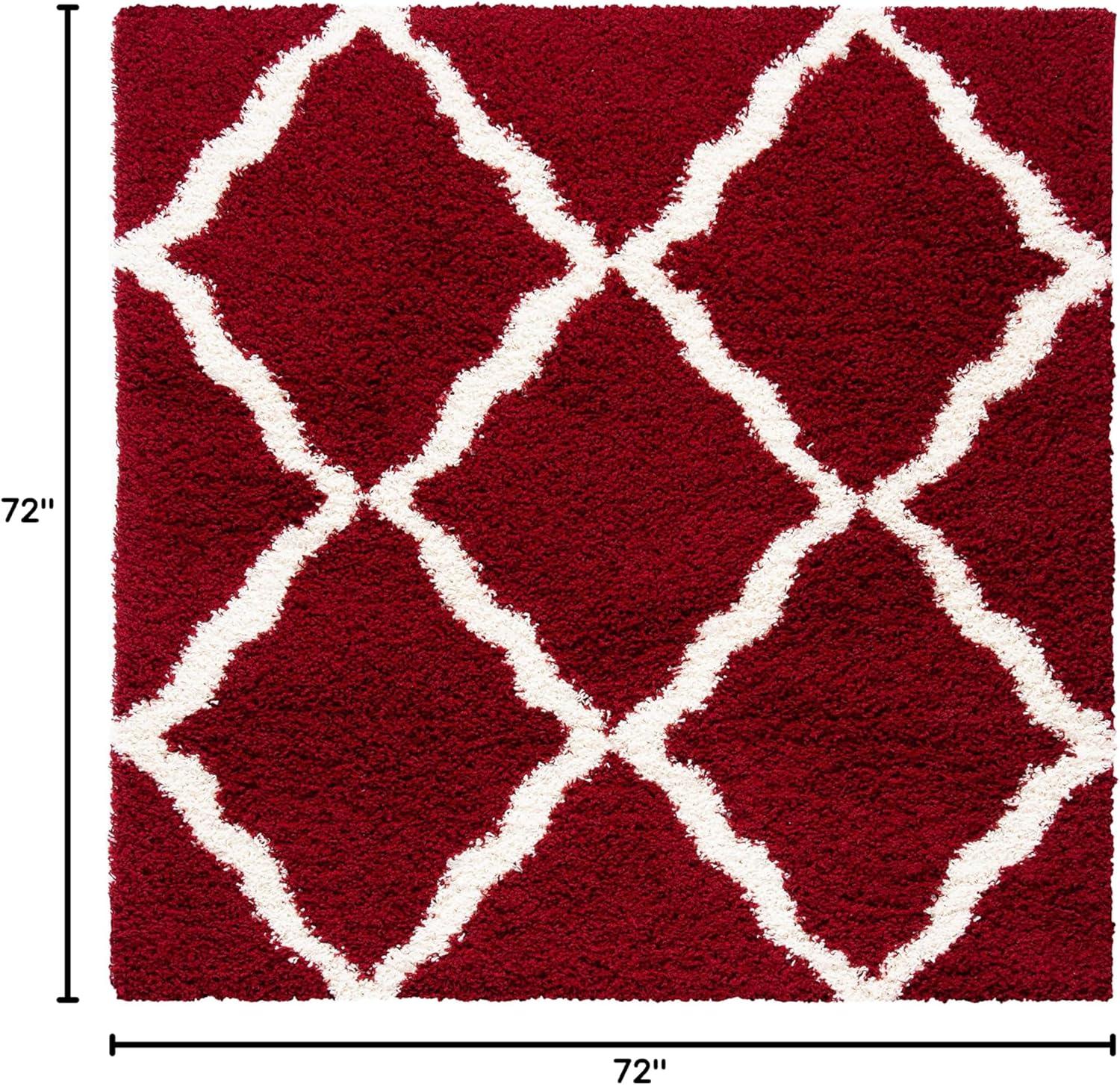 image:imageSAFAVIEH Area Rug 8x10 Dallas Shag Collection Large Ivory amp Beige Trellis Pattern NonShedding amp Easy Cleaning Plush Thick Pile Ideal for Living Room Bedroom Dining Space SGD257BRedIvory