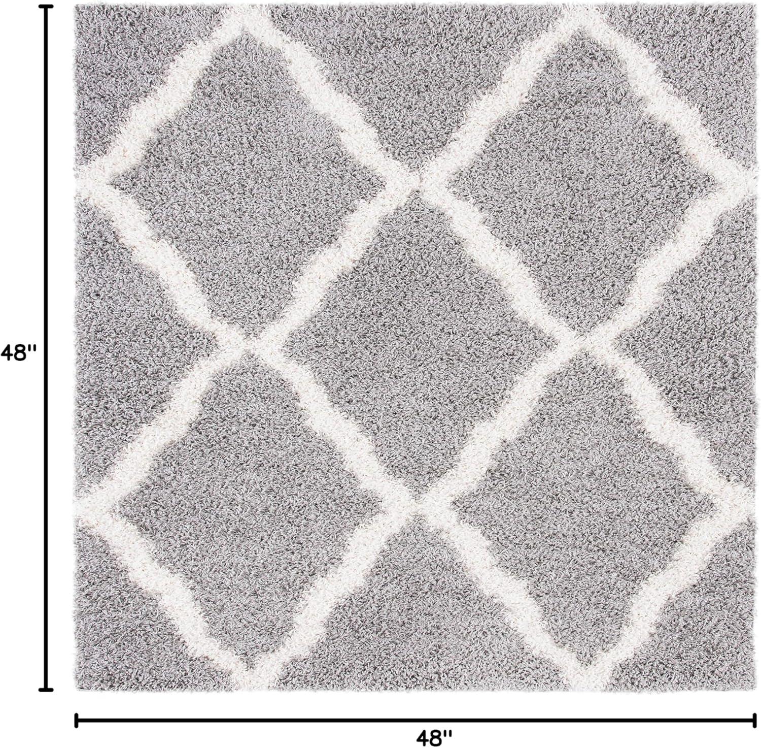 image:imageSAFAVIEH Area Rug 8x10 Dallas Shag Collection Large Ivory amp Beige Trellis Pattern NonShedding amp Easy Cleaning Plush Thick Pile Ideal for Living Room Bedroom Dining Space SGD257BGreyIvory