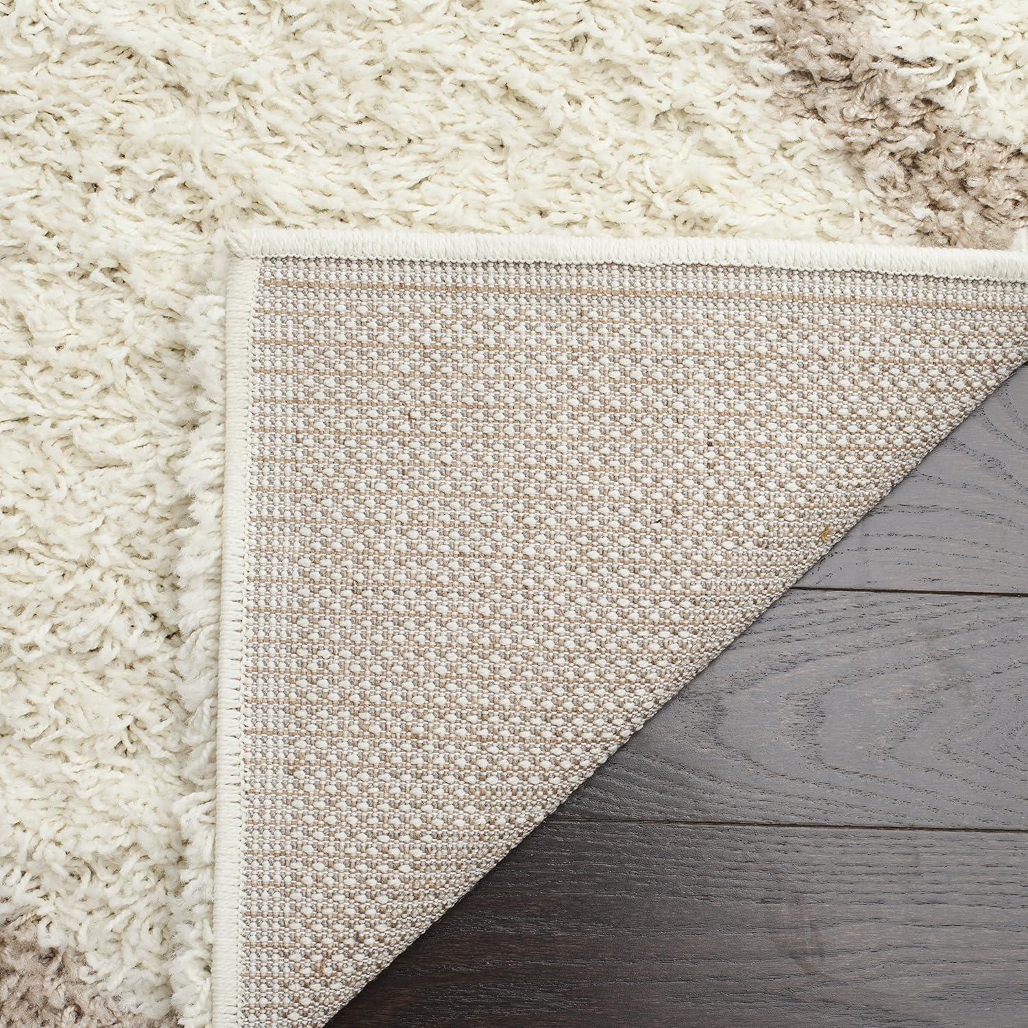 image:imageSAFAVIEH Area Rug 8x10 Dallas Shag Collection Large Ivory amp Beige Trellis Pattern NonShedding amp Easy Cleaning Plush Thick Pile Ideal for Living Room Bedroom Dining Space SGD257BIvoryBeige
