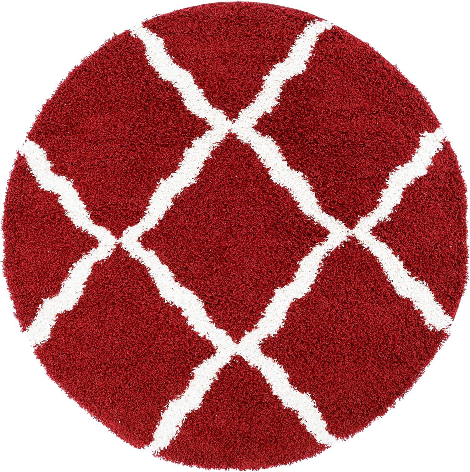 image:imageSAFAVIEH Area Rug 8x10 Dallas Shag Collection Large Ivory amp Beige Trellis Pattern NonShedding amp Easy Cleaning Plush Thick Pile Ideal for Living Room Bedroom Dining Space SGD257BRedIvory