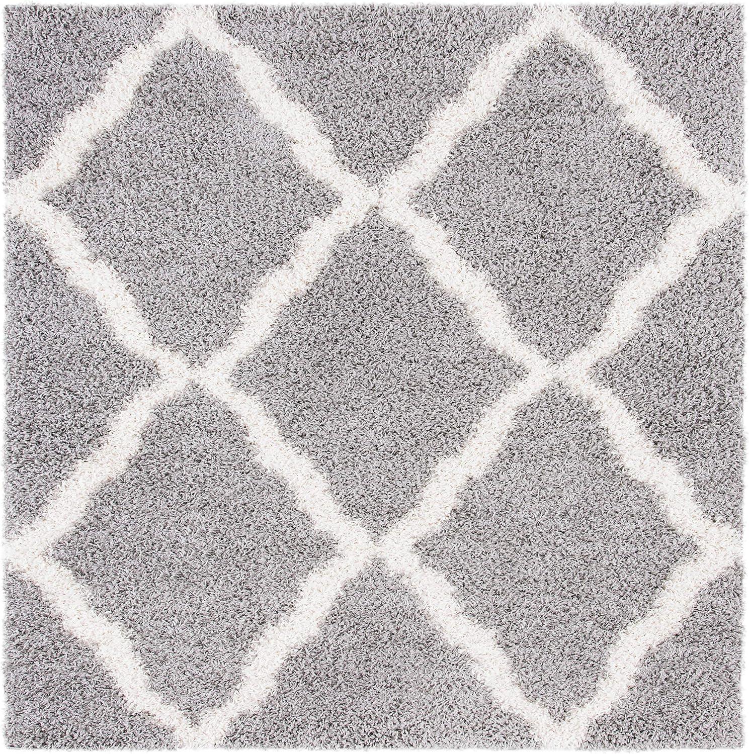 image:imageSAFAVIEH Area Rug 8x10 Dallas Shag Collection Large Ivory amp Beige Trellis Pattern NonShedding amp Easy Cleaning Plush Thick Pile Ideal for Living Room Bedroom Dining Space SGD257BGreyIvory