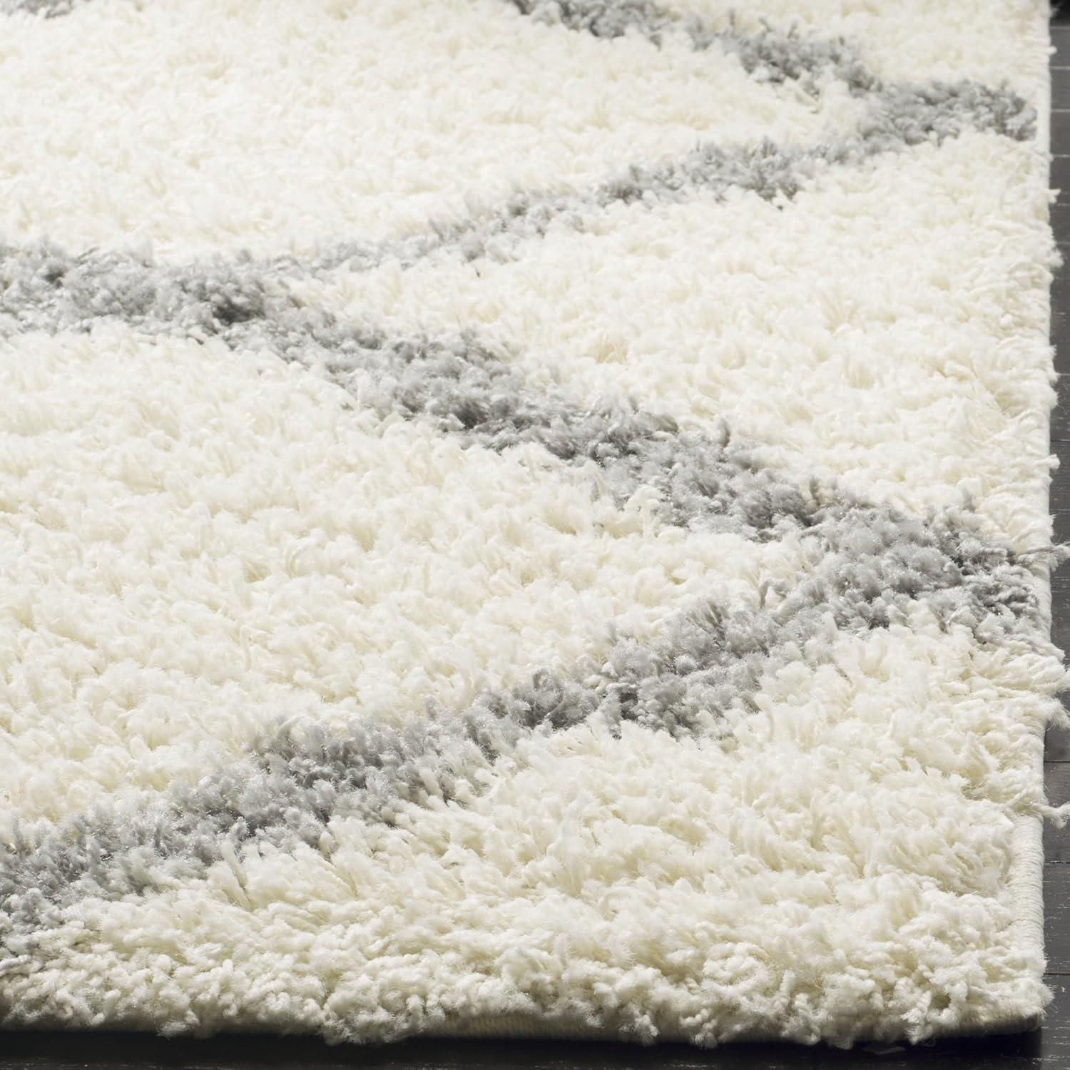 image:imageSAFAVIEH Area Rug 8x10 Dallas Shag Collection Large Ivory amp Beige Trellis Pattern NonShedding amp Easy Cleaning Plush Thick Pile Ideal for Living Room Bedroom Dining Space SGD257BIvoryGrey