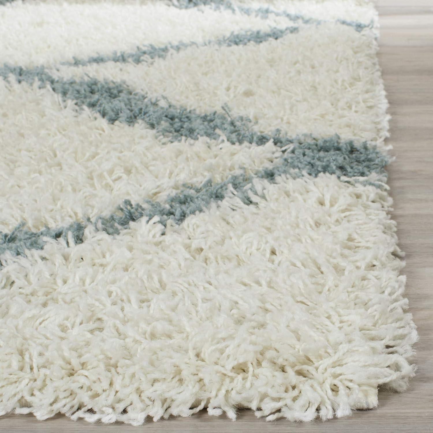 image:imageSAFAVIEH Area Rug 8x10 Dallas Shag Collection Large Ivory amp Beige Trellis Pattern NonShedding amp Easy Cleaning Plush Thick Pile Ideal for Living Room Bedroom Dining Space SGD257BIvoryRed