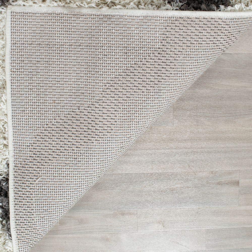 image:imageSAFAVIEH Area Rug 8x10 Dallas Shag Collection Large Ivory amp Beige Trellis Pattern NonShedding amp Easy Cleaning Plush Thick Pile Ideal for Living Room Bedroom Dining Space SGD257BIvoryDark Grey