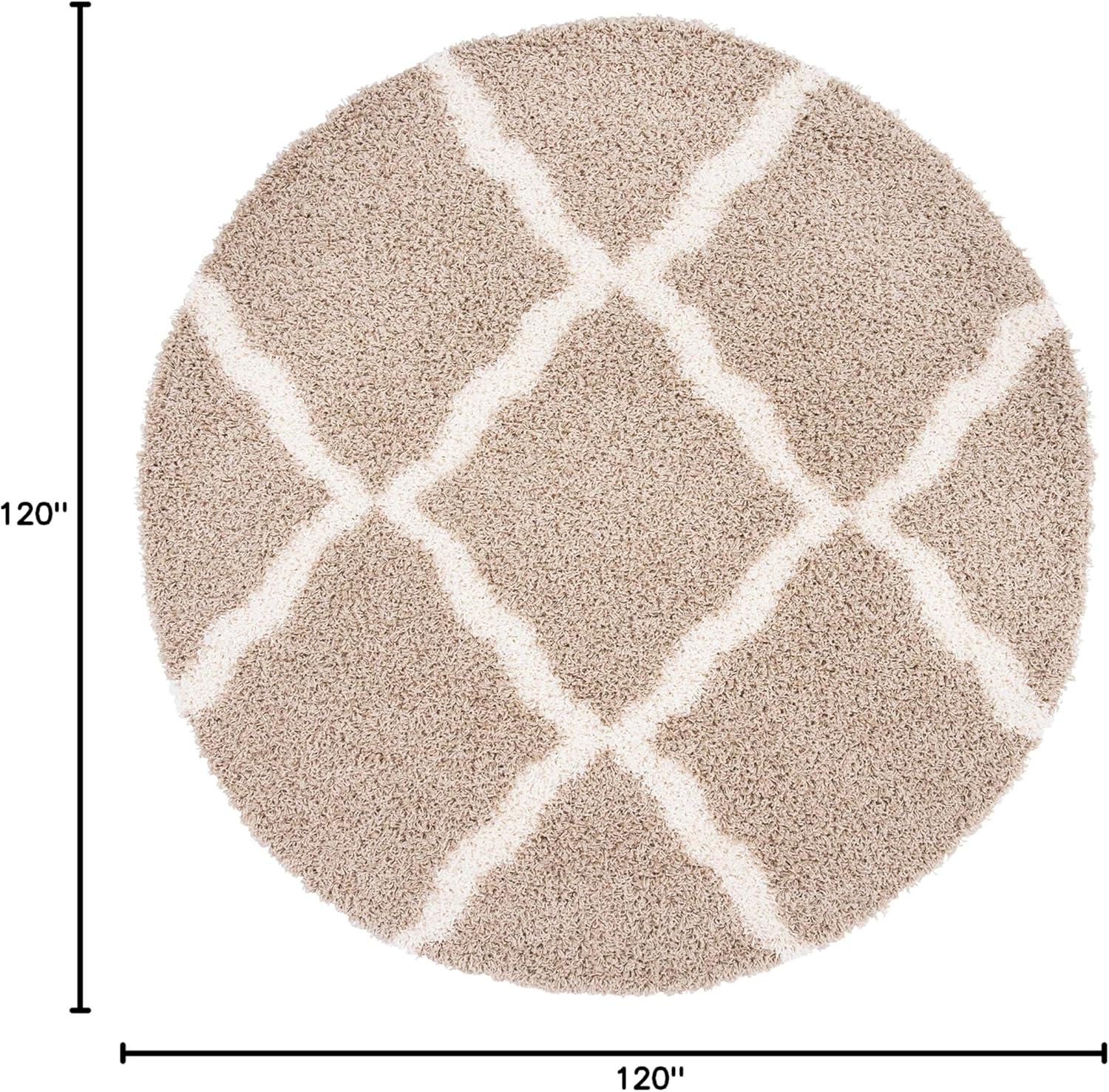 image:imageSAFAVIEH Area Rug 8x10 Dallas Shag Collection Large Ivory amp Beige Trellis Pattern NonShedding amp Easy Cleaning Plush Thick Pile Ideal for Living Room Bedroom Dining Space SGD257BBeigeIvory