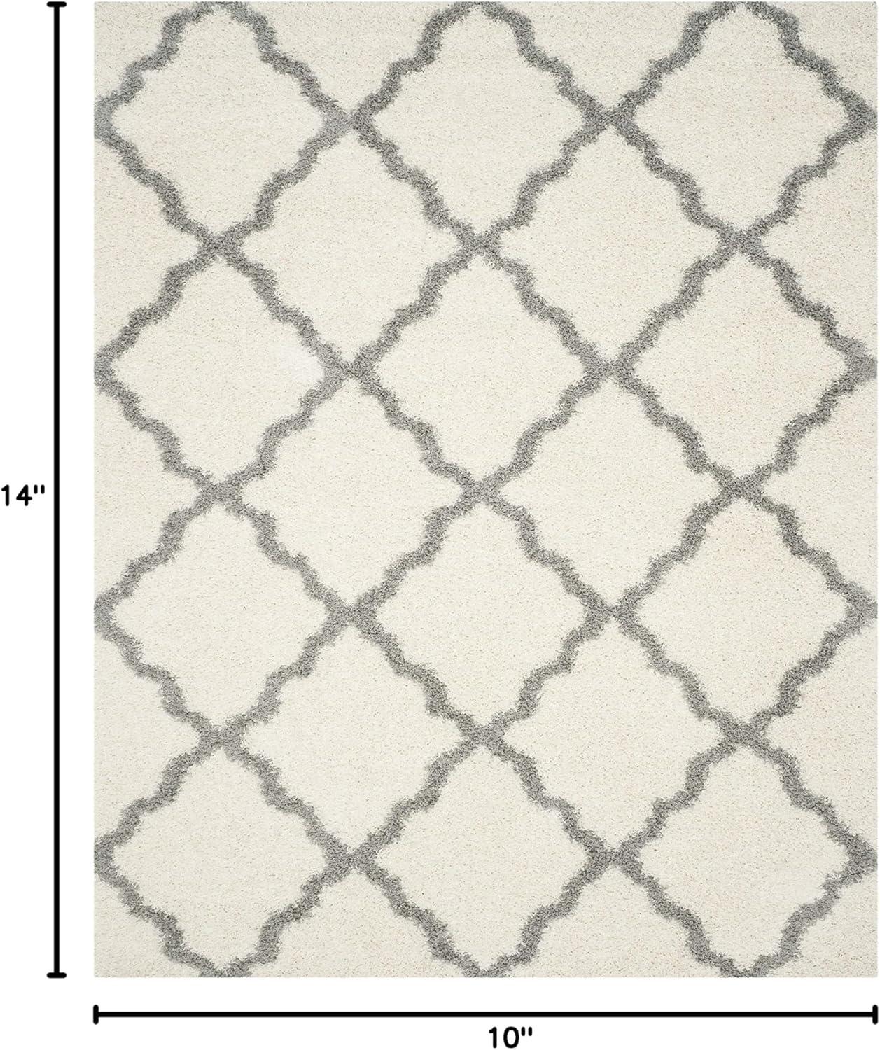 image:imageSAFAVIEH Area Rug 8x10 Dallas Shag Collection Large Ivory amp Beige Trellis Pattern NonShedding amp Easy Cleaning Plush Thick Pile Ideal for Living Room Bedroom Dining Space SGD257BIvoryGrey