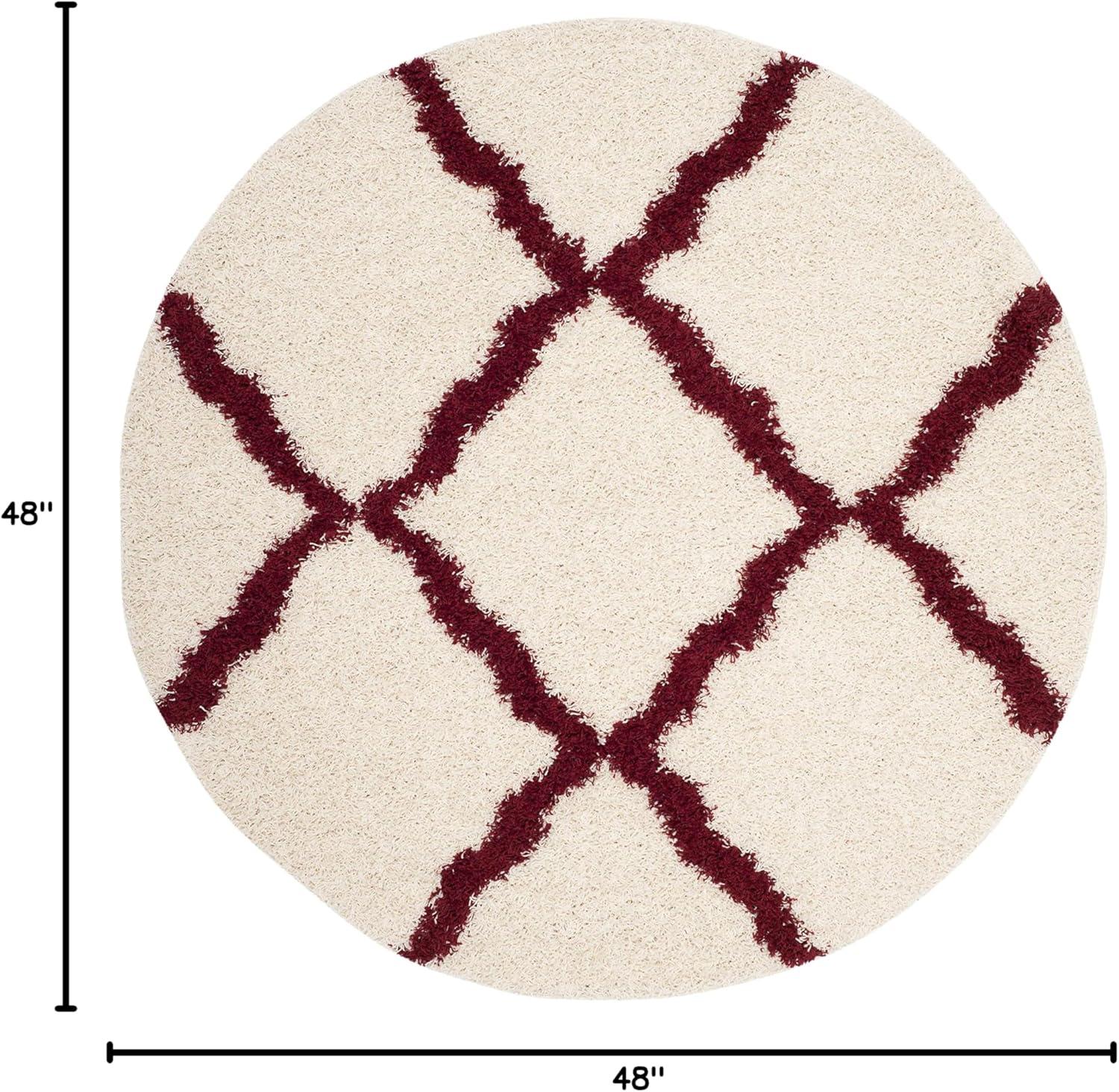 image:imageSAFAVIEH Area Rug 8x10 Dallas Shag Collection Large Ivory amp Beige Trellis Pattern NonShedding amp Easy Cleaning Plush Thick Pile Ideal for Living Room Bedroom Dining Space SGD257BIvoryRed