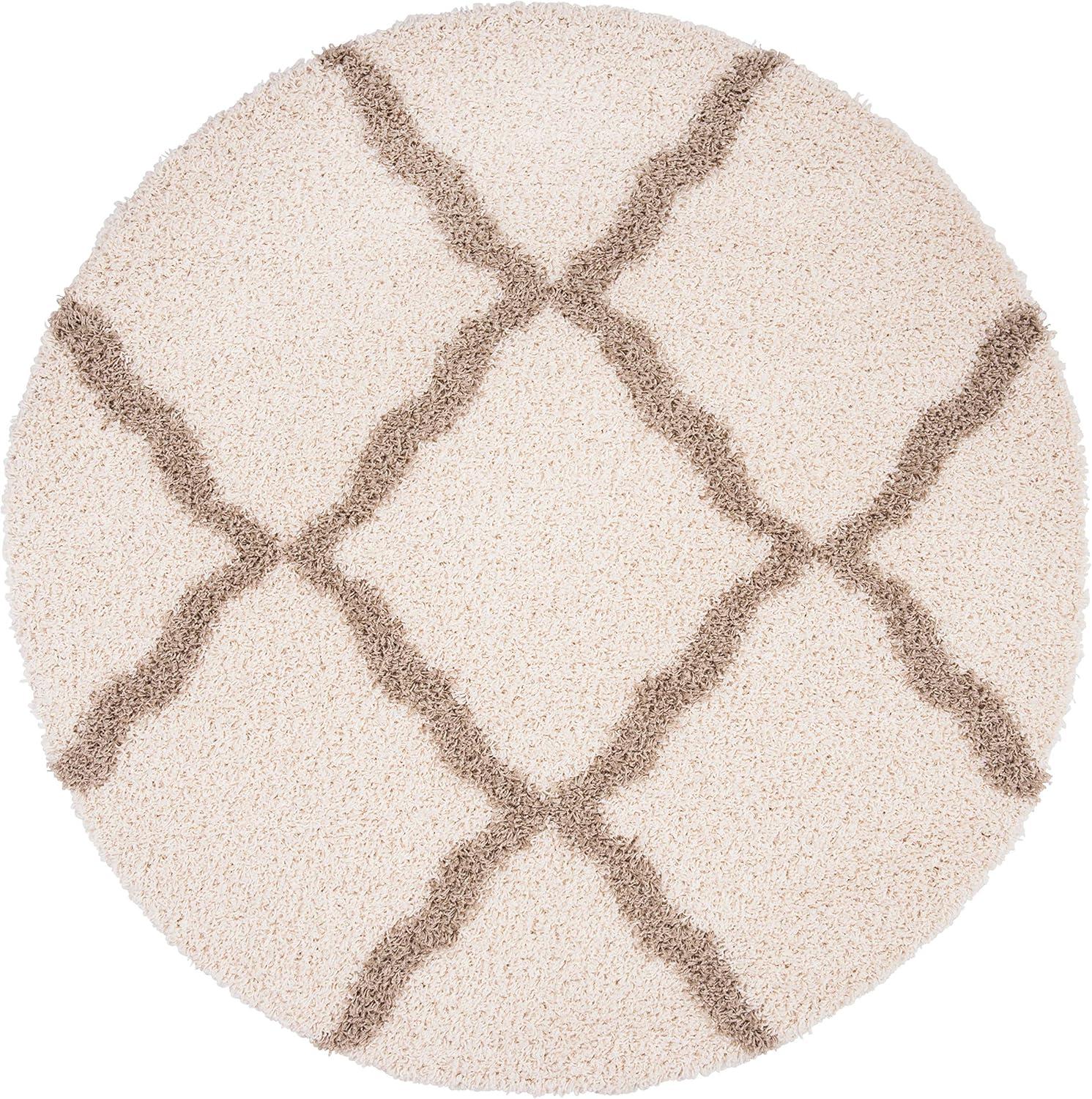 image:imageSAFAVIEH Area Rug 8x10 Dallas Shag Collection Large Ivory amp Beige Trellis Pattern NonShedding amp Easy Cleaning Plush Thick Pile Ideal for Living Room Bedroom Dining Space SGD257BIvoryBeige