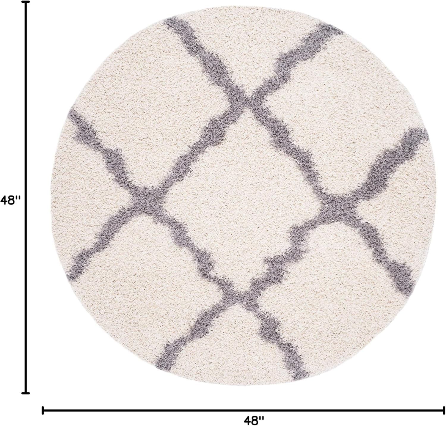 image:imageSAFAVIEH Area Rug 8x10 Dallas Shag Collection Large Ivory amp Beige Trellis Pattern NonShedding amp Easy Cleaning Plush Thick Pile Ideal for Living Room Bedroom Dining Space SGD257BIvoryGrey