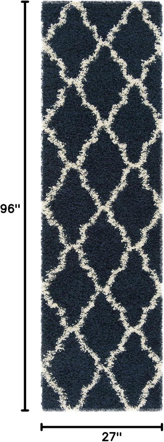 image:imageSAFAVIEH Area Rug 8x10 Dallas Shag Collection Large Ivory amp Beige Trellis Pattern NonShedding amp Easy Cleaning Plush Thick Pile Ideal for Living Room Bedroom Dining Space SGD257BNavyIvory