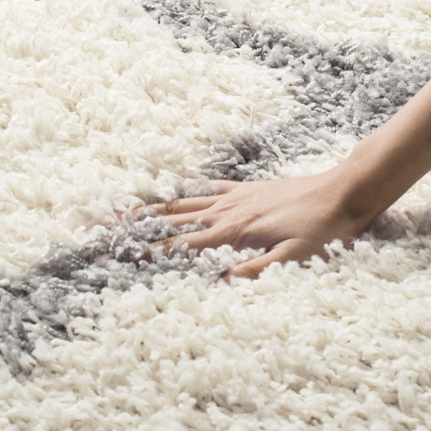image:imageSAFAVIEH Area Rug 8x10 Dallas Shag Collection Large Ivory amp Beige Trellis Pattern NonShedding amp Easy Cleaning Plush Thick Pile Ideal for Living Room Bedroom Dining Space SGD257BIvoryGrey