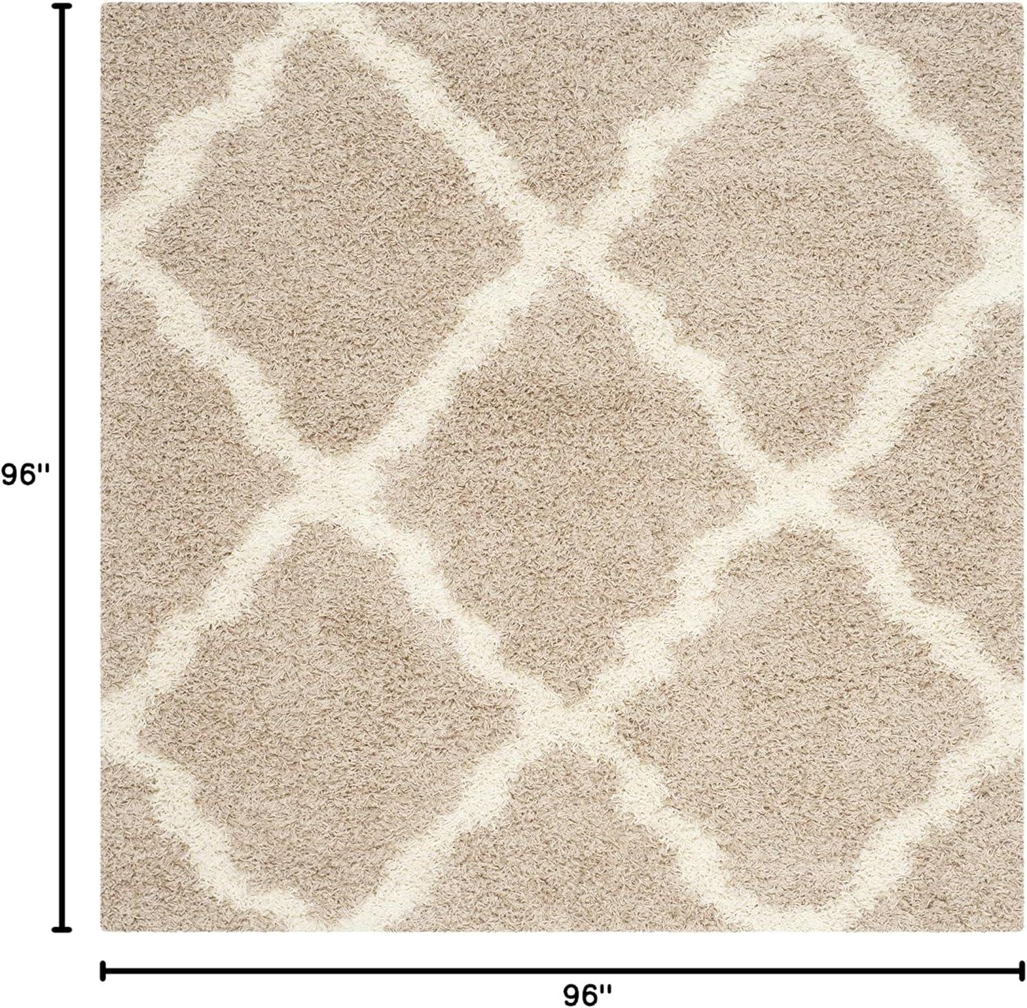 image:imageSAFAVIEH Area Rug 8x10 Dallas Shag Collection Large Ivory amp Beige Trellis Pattern NonShedding amp Easy Cleaning Plush Thick Pile Ideal for Living Room Bedroom Dining Space SGD257BBeigeIvory