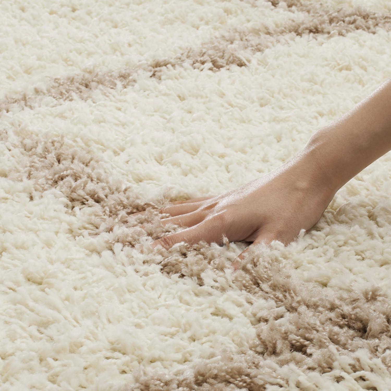 image:imageSAFAVIEH Area Rug 8x10 Dallas Shag Collection Large Ivory amp Beige Trellis Pattern NonShedding amp Easy Cleaning Plush Thick Pile Ideal for Living Room Bedroom Dining Space SGD257BIvoryBeige