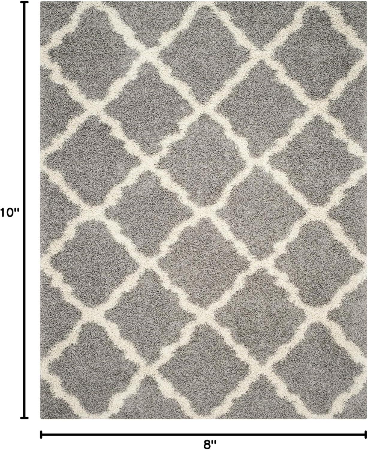 image:imageSAFAVIEH Area Rug 8x10 Dallas Shag Collection Large Ivory amp Beige Trellis Pattern NonShedding amp Easy Cleaning Plush Thick Pile Ideal for Living Room Bedroom Dining Space SGD257BGreyIvory