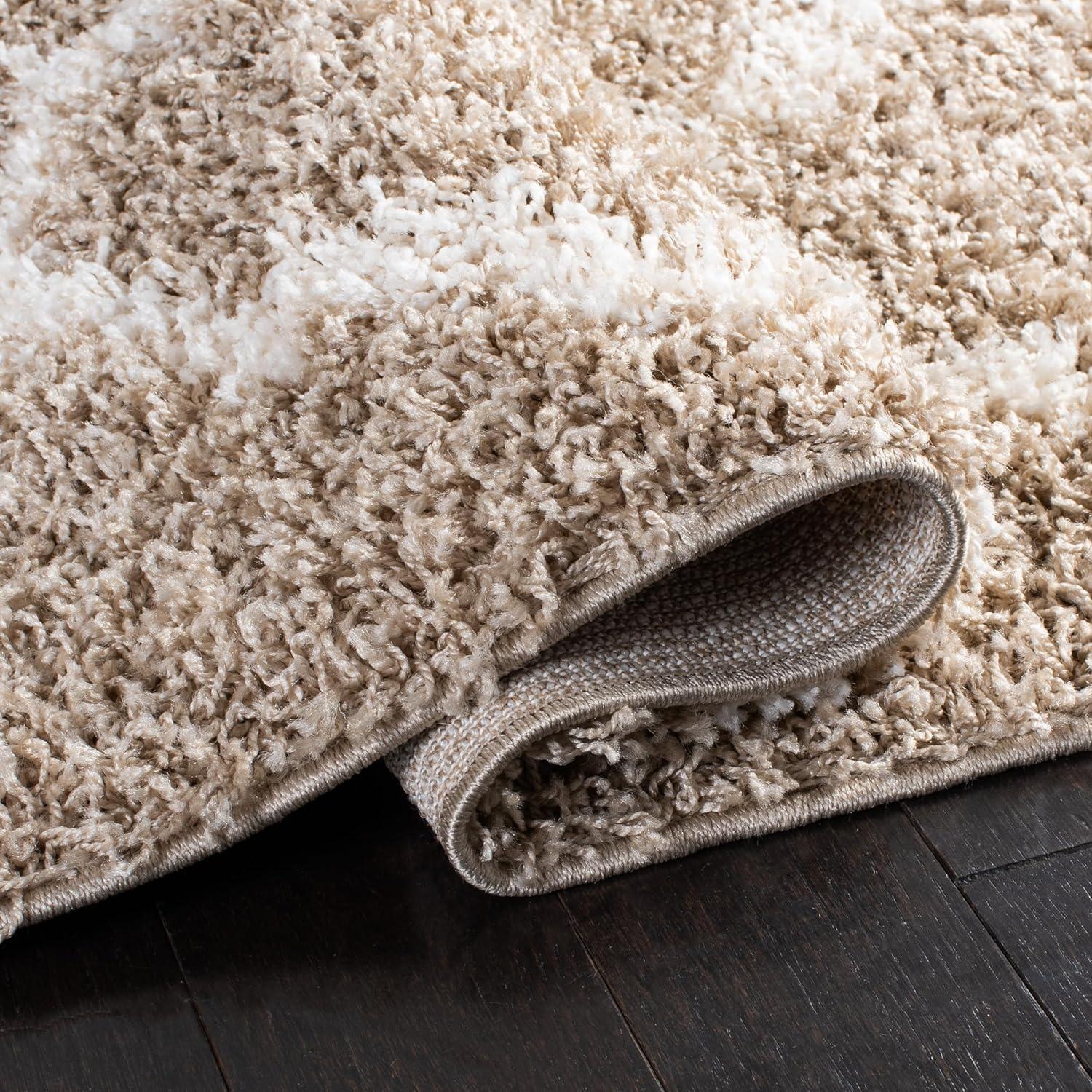 image:imageSAFAVIEH Area Rug 8x10 Dallas Shag Collection Large Ivory amp Beige Trellis Pattern NonShedding amp Easy Cleaning Plush Thick Pile Ideal for Living Room Bedroom Dining Space SGD257BBeigeIvory