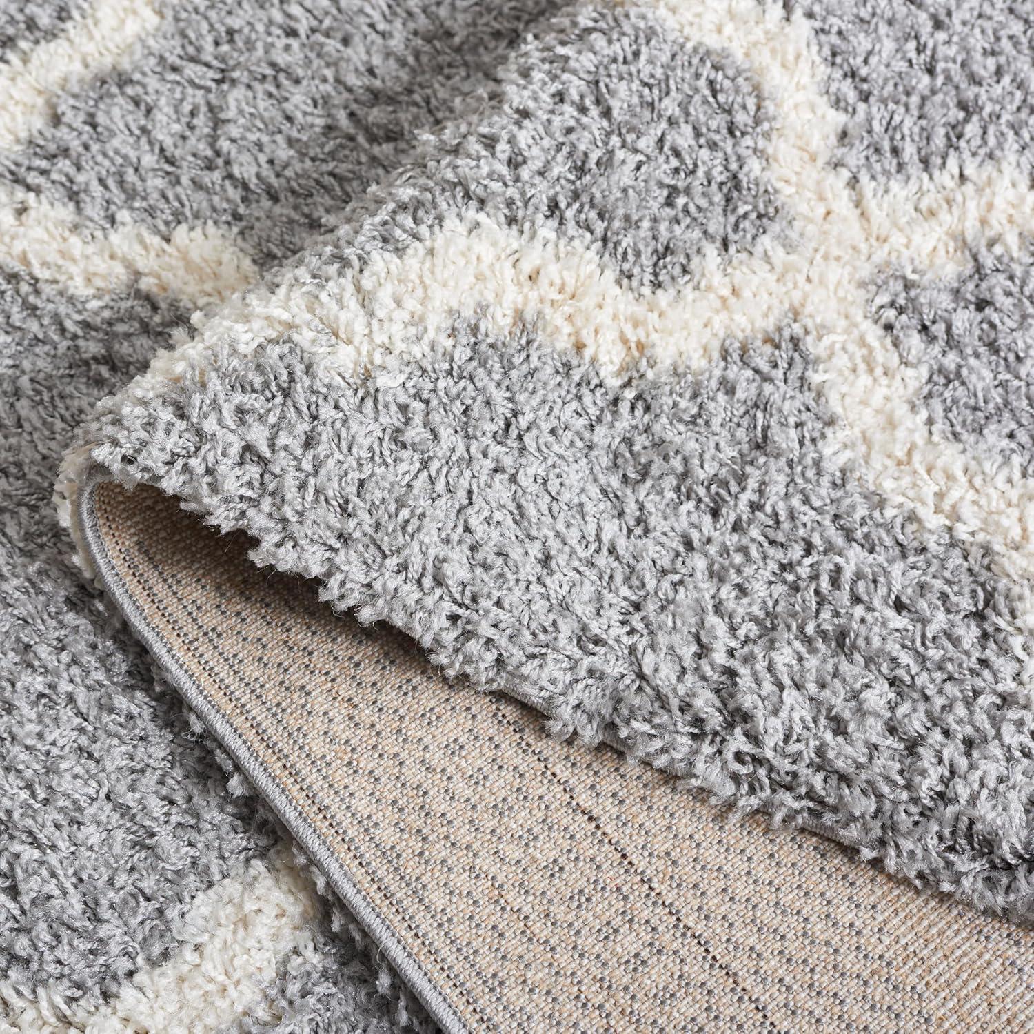 image:imageSAFAVIEH Area Rug 8x10 Dallas Shag Collection Large Ivory amp Beige Trellis Pattern NonShedding amp Easy Cleaning Plush Thick Pile Ideal for Living Room Bedroom Dining Space SGD257BGreyIvory