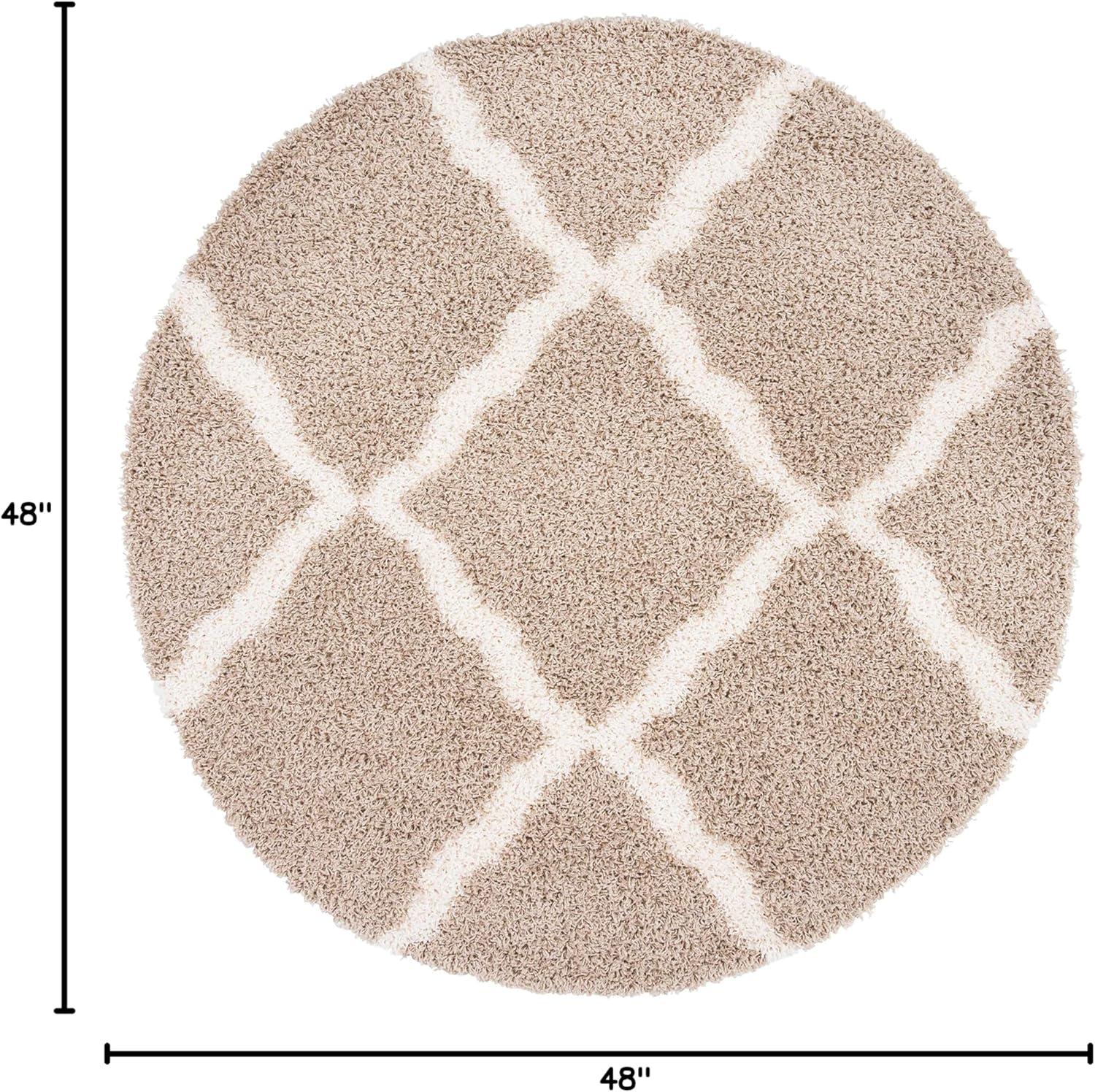 image:imageSAFAVIEH Area Rug 8x10 Dallas Shag Collection Large Ivory amp Beige Trellis Pattern NonShedding amp Easy Cleaning Plush Thick Pile Ideal for Living Room Bedroom Dining Space SGD257BBeigeIvory