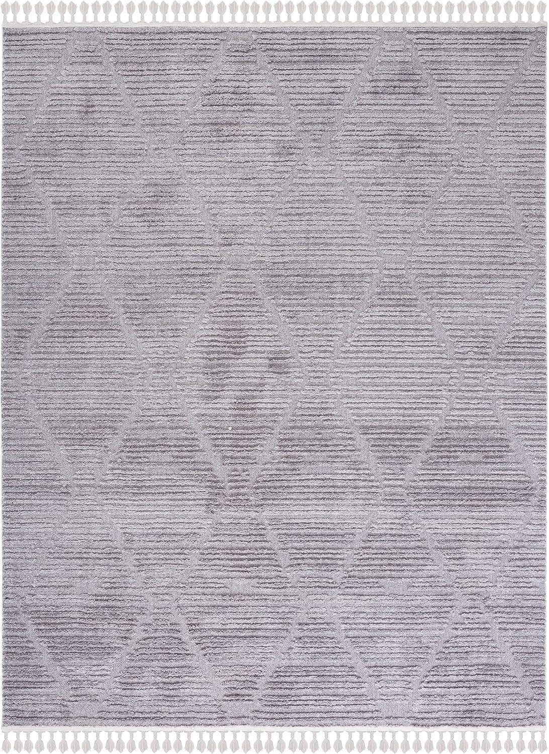 image:imageSAFAVIEH Area Rug 8x10 Marrakesh Collection Large Beige Moroccan Trellis Design with Tassel Detail NonShedding amp Easy to Clean Ideal for Living Room Bedroom Dining Space MRK517CGrey