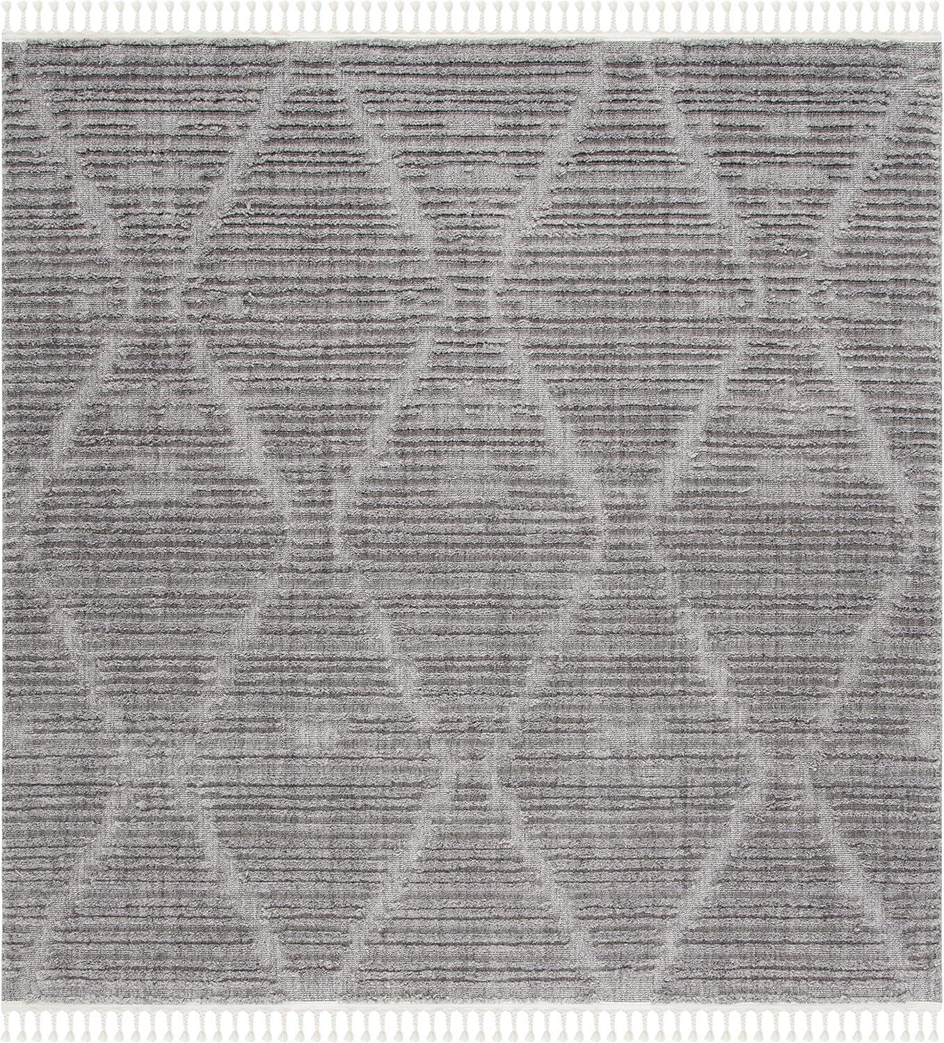 image:imageSAFAVIEH Area Rug 8x10 Marrakesh Collection Large Beige Moroccan Trellis Design with Tassel Detail NonShedding amp Easy to Clean Ideal for Living Room Bedroom Dining Space MRK517CGrey