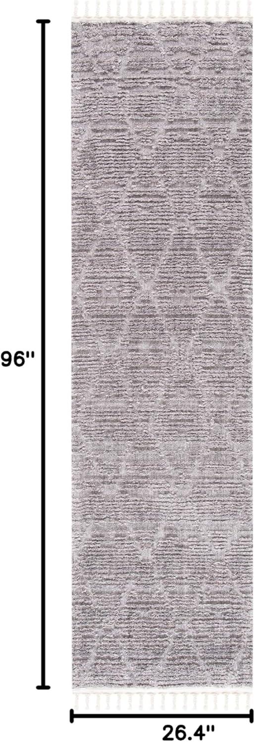image:imageSAFAVIEH Area Rug 8x10 Marrakesh Collection Large Beige Moroccan Trellis Design with Tassel Detail NonShedding amp Easy to Clean Ideal for Living Room Bedroom Dining Space MRK517CGrey