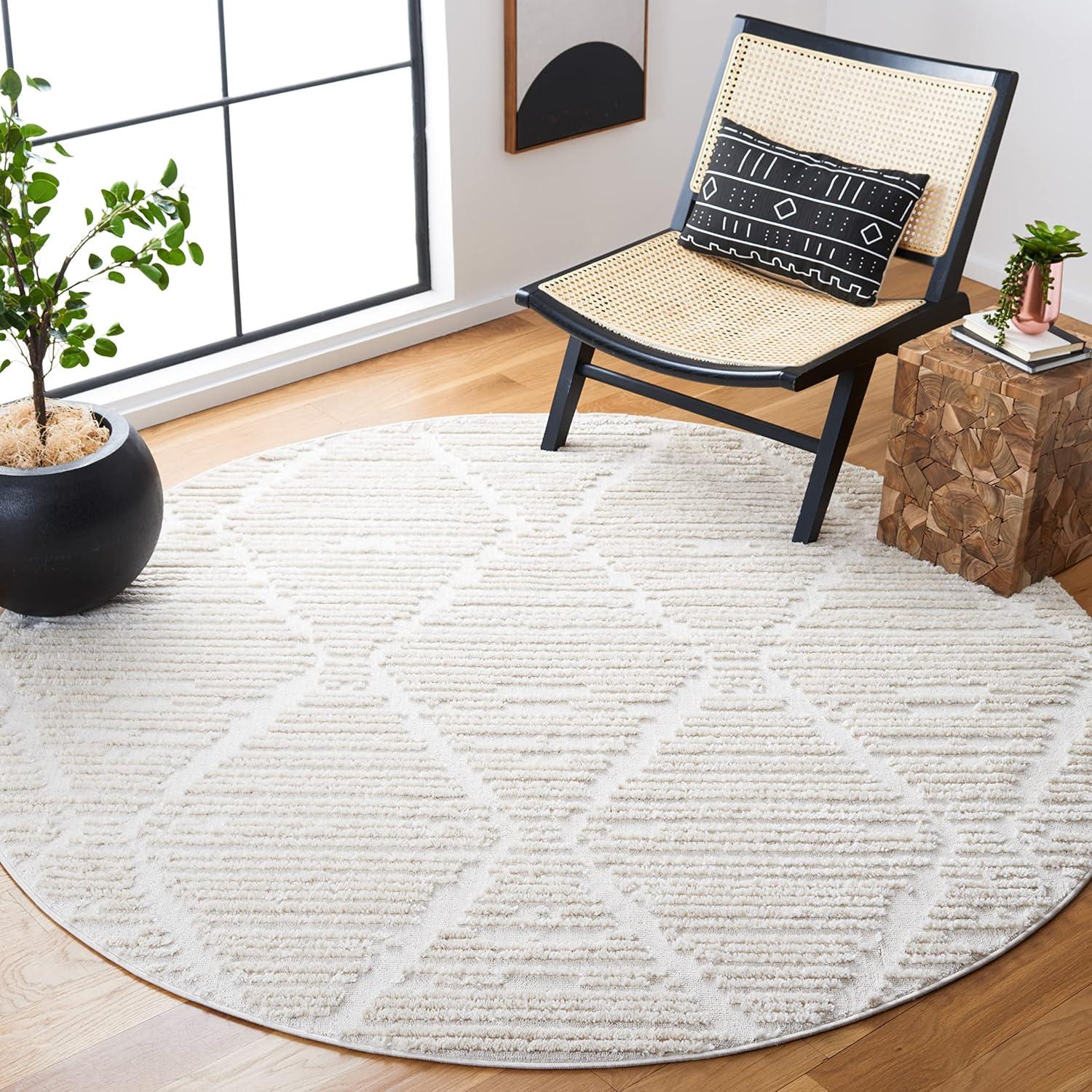 image:imageSAFAVIEH Area Rug 8x10 Marrakesh Collection Large Beige Moroccan Trellis Design with Tassel Detail NonShedding amp Easy to Clean Ideal for Living Room Bedroom Dining Space MRK517CBeige