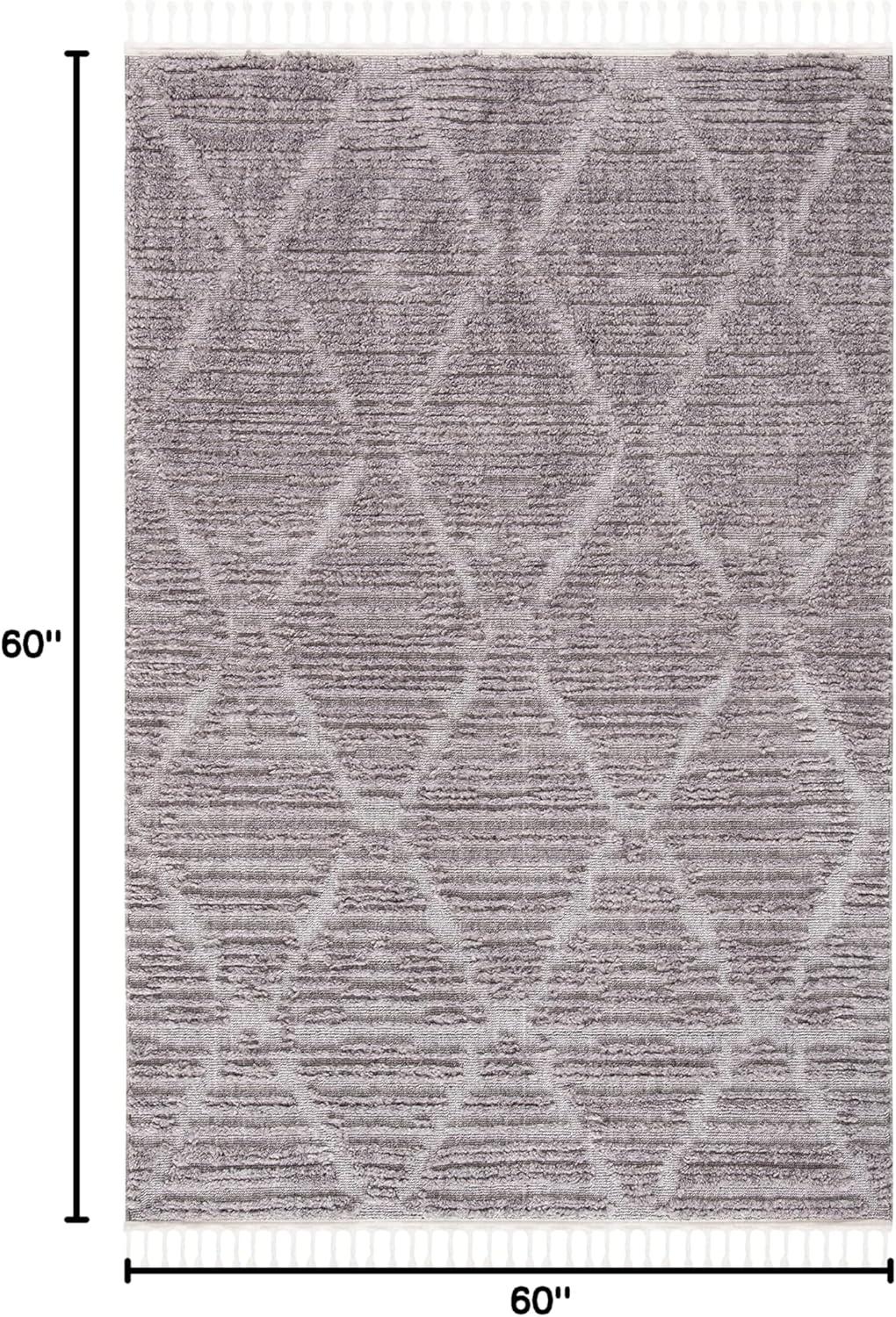 image:imageSAFAVIEH Area Rug 8x10 Marrakesh Collection Large Beige Moroccan Trellis Design with Tassel Detail NonShedding amp Easy to Clean Ideal for Living Room Bedroom Dining Space MRK517CGrey