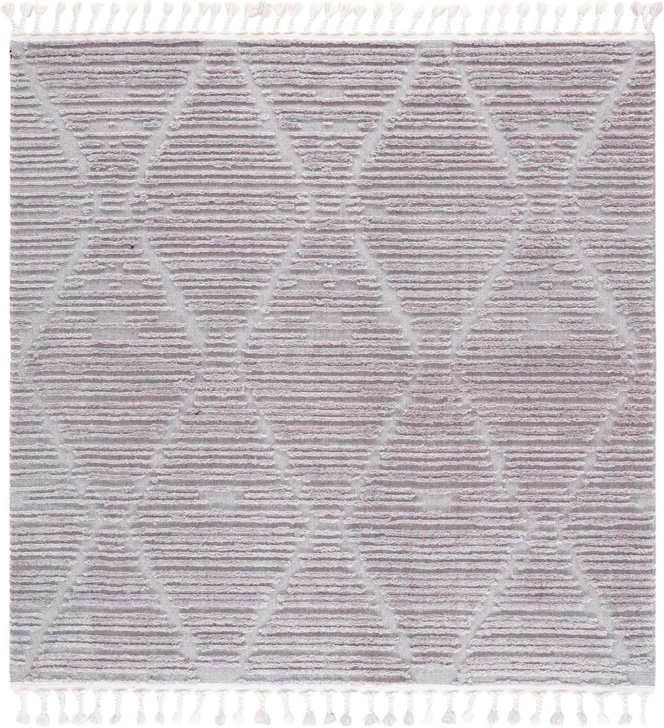 image:imageSAFAVIEH Area Rug 8x10 Marrakesh Collection Large Beige Moroccan Trellis Design with Tassel Detail NonShedding amp Easy to Clean Ideal for Living Room Bedroom Dining Space MRK517CGrey