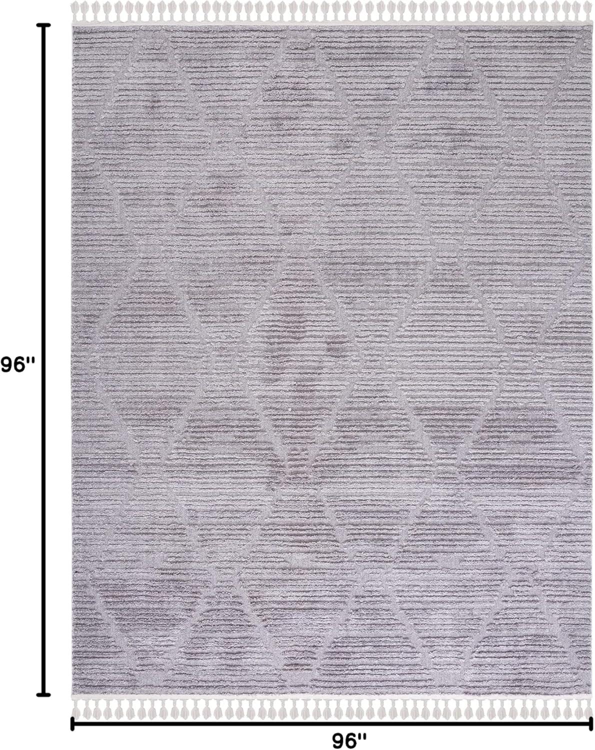 image:imageSAFAVIEH Area Rug 8x10 Marrakesh Collection Large Beige Moroccan Trellis Design with Tassel Detail NonShedding amp Easy to Clean Ideal for Living Room Bedroom Dining Space MRK517CGrey