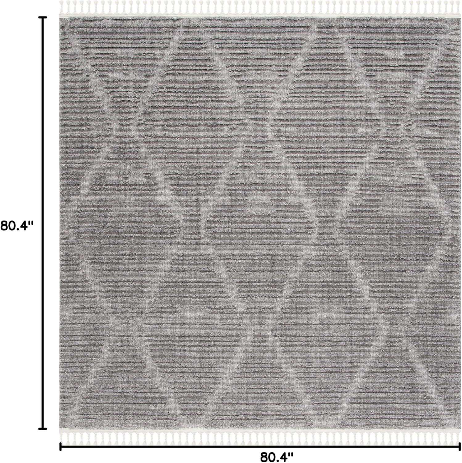 image:imageSAFAVIEH Area Rug 8x10 Marrakesh Collection Large Beige Moroccan Trellis Design with Tassel Detail NonShedding amp Easy to Clean Ideal for Living Room Bedroom Dining Space MRK517CGrey