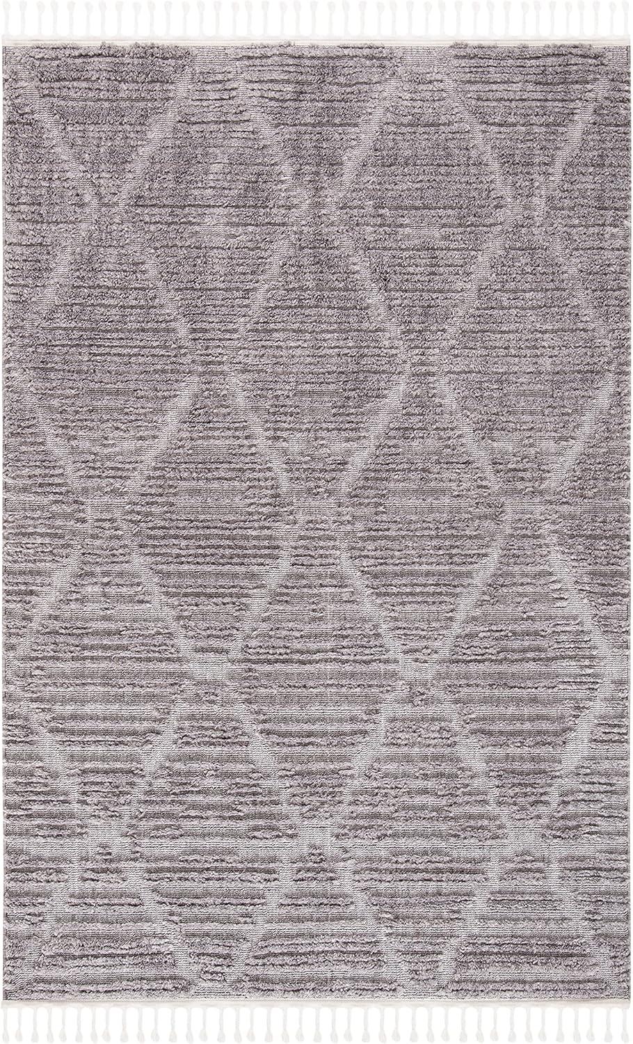 image:imageSAFAVIEH Area Rug 8x10 Marrakesh Collection Large Beige Moroccan Trellis Design with Tassel Detail NonShedding amp Easy to Clean Ideal for Living Room Bedroom Dining Space MRK517CGrey