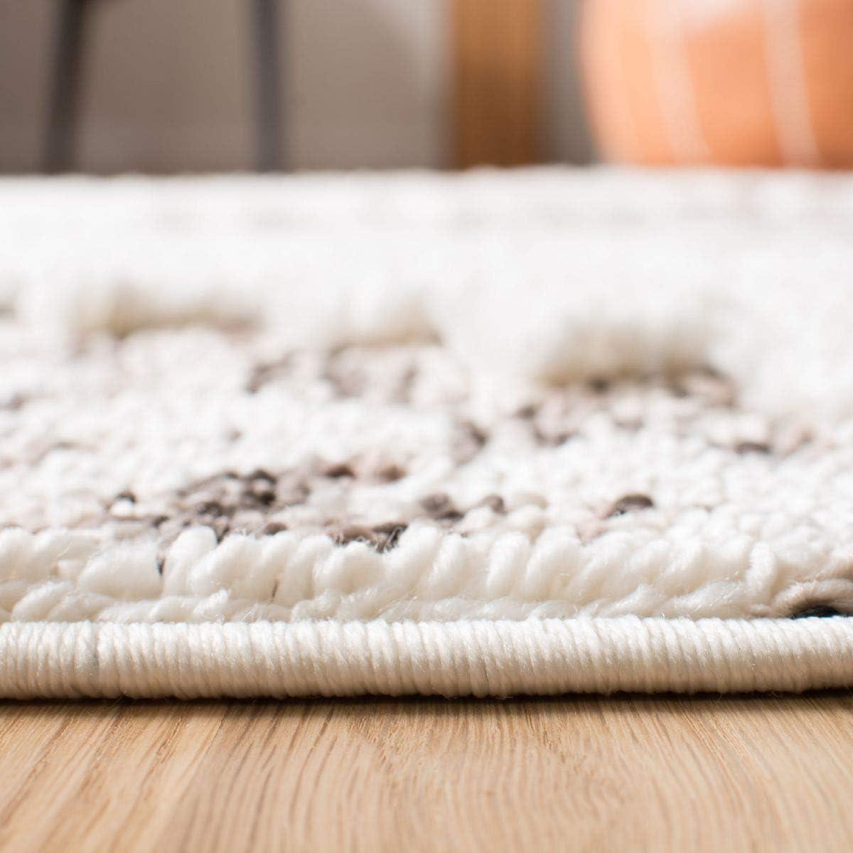 image:imageSAFAVIEH Area Rug 8x10 Moroccan Tassel Shag Collection Large Ivory amp Brown Boho Design NonShedding amp Easy Cleaning Plush Pile Ideal for Living Room Bedroom Dining Space MTS652AIvoryBrown