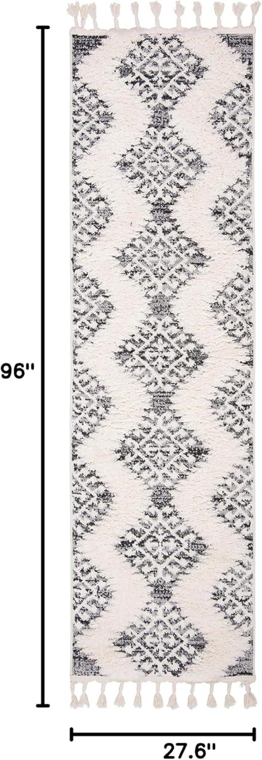 image:imageSAFAVIEH Area Rug 8x10 Moroccan Tassel Shag Collection Large Ivory amp Brown Boho Design NonShedding amp Easy Cleaning Plush Pile Ideal for Living Room Bedroom Dining Space MTS652AIvoryGrey