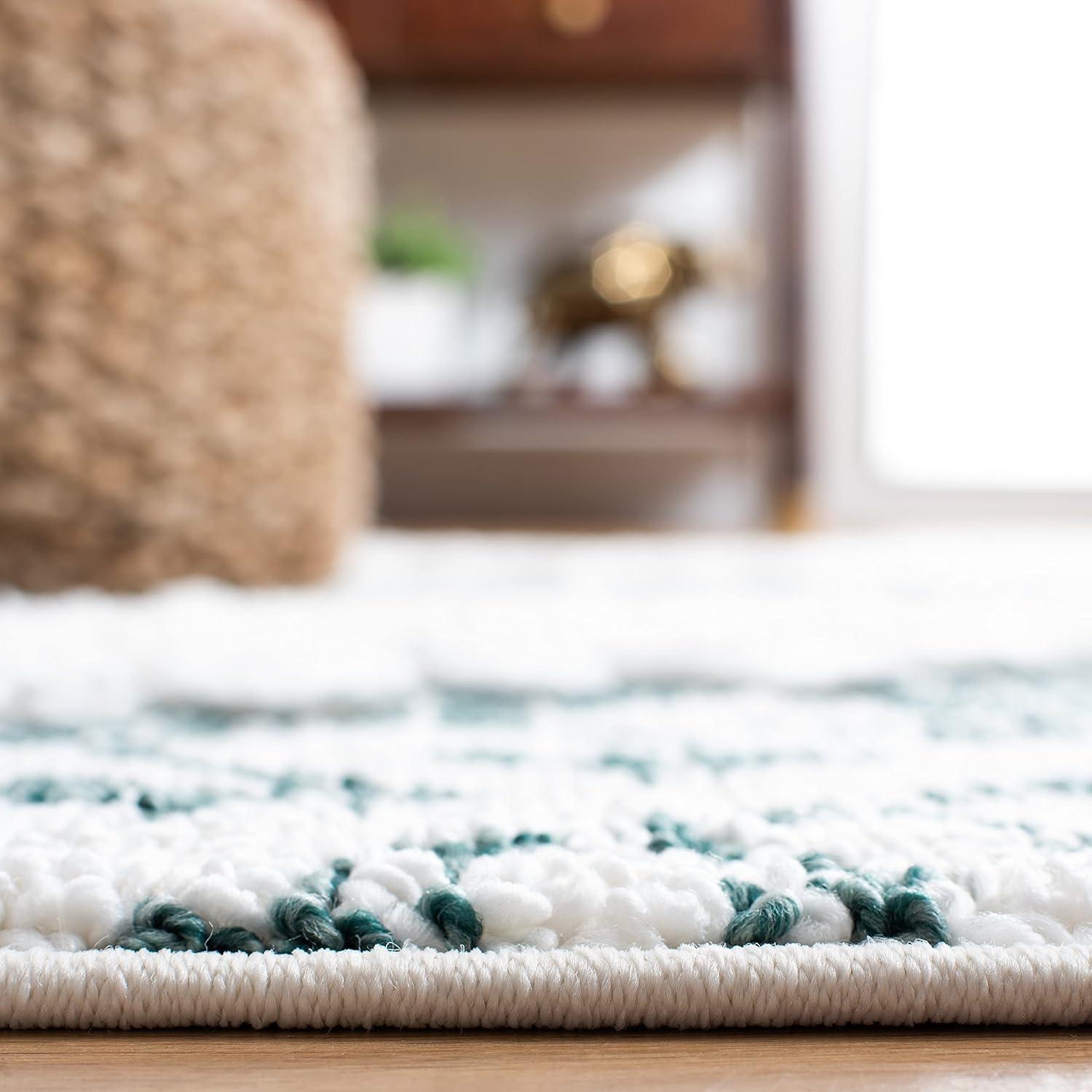 image:imageSAFAVIEH Area Rug 8x10 Moroccan Tassel Shag Collection Large Ivory amp Brown Boho Design NonShedding amp Easy Cleaning Plush Pile Ideal for Living Room Bedroom Dining Space MTS652AGreenIvory