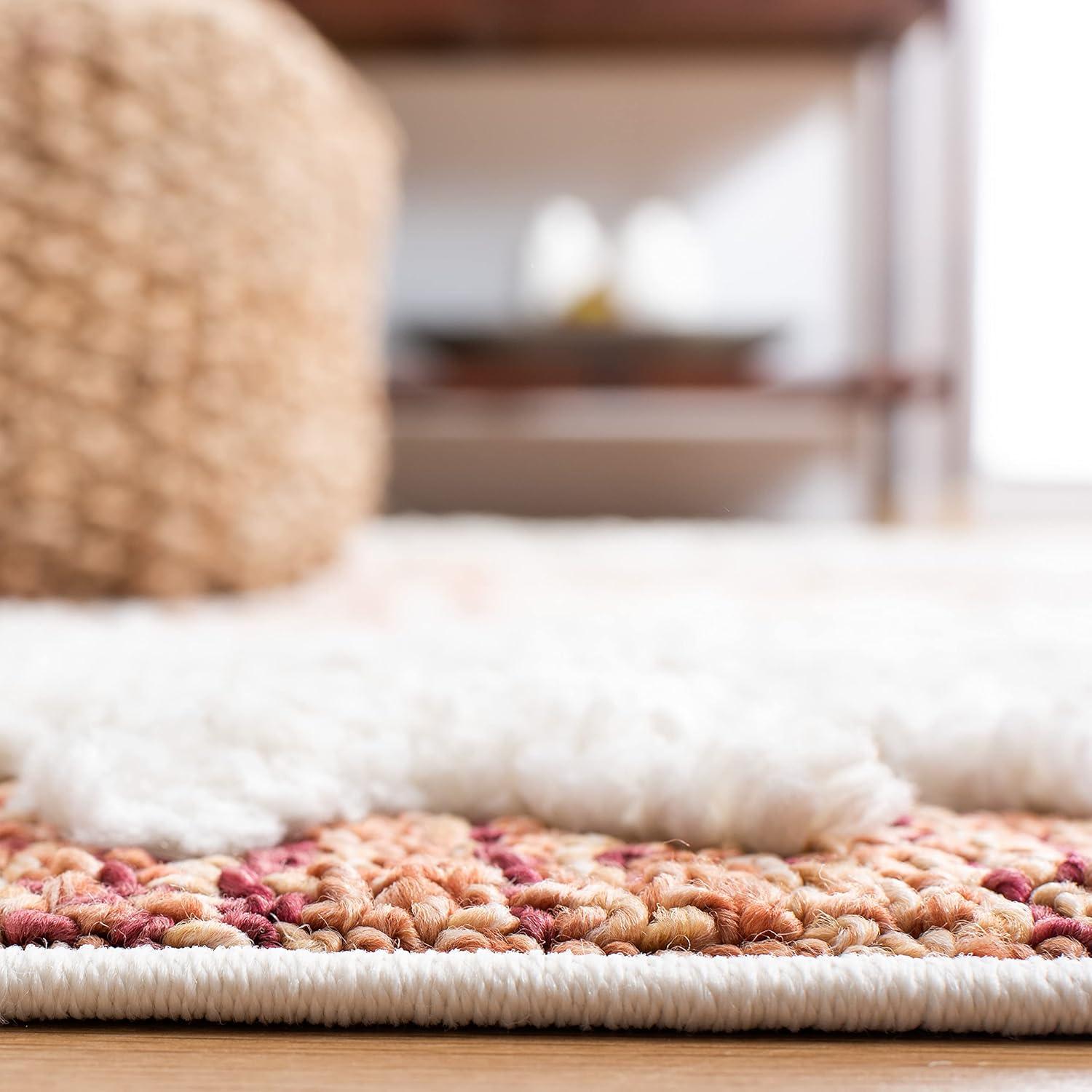image:imageSAFAVIEH Area Rug 8x10 Moroccan Tassel Shag Collection Large Ivory amp Brown Boho Design NonShedding amp Easy Cleaning Plush Pile Ideal for Living Room Bedroom Dining Space MTS652AOrangeIvory