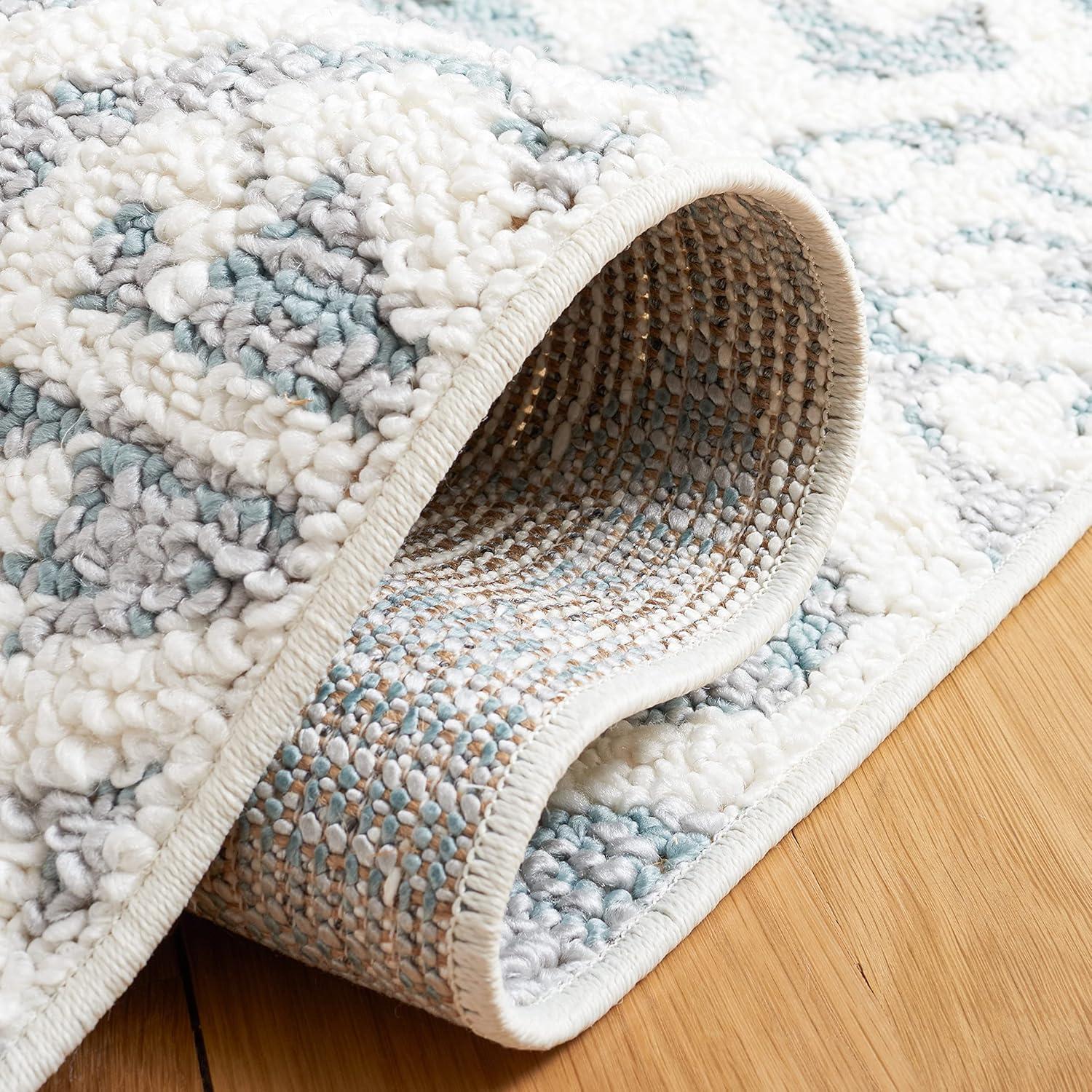 image:imageSAFAVIEH Area Rug 8x10 Moroccan Tassel Shag Collection Large Ivory amp Brown Boho Design NonShedding amp Easy Cleaning Plush Pile Ideal for Living Room Bedroom Dining Space MTS652ANavyIvory