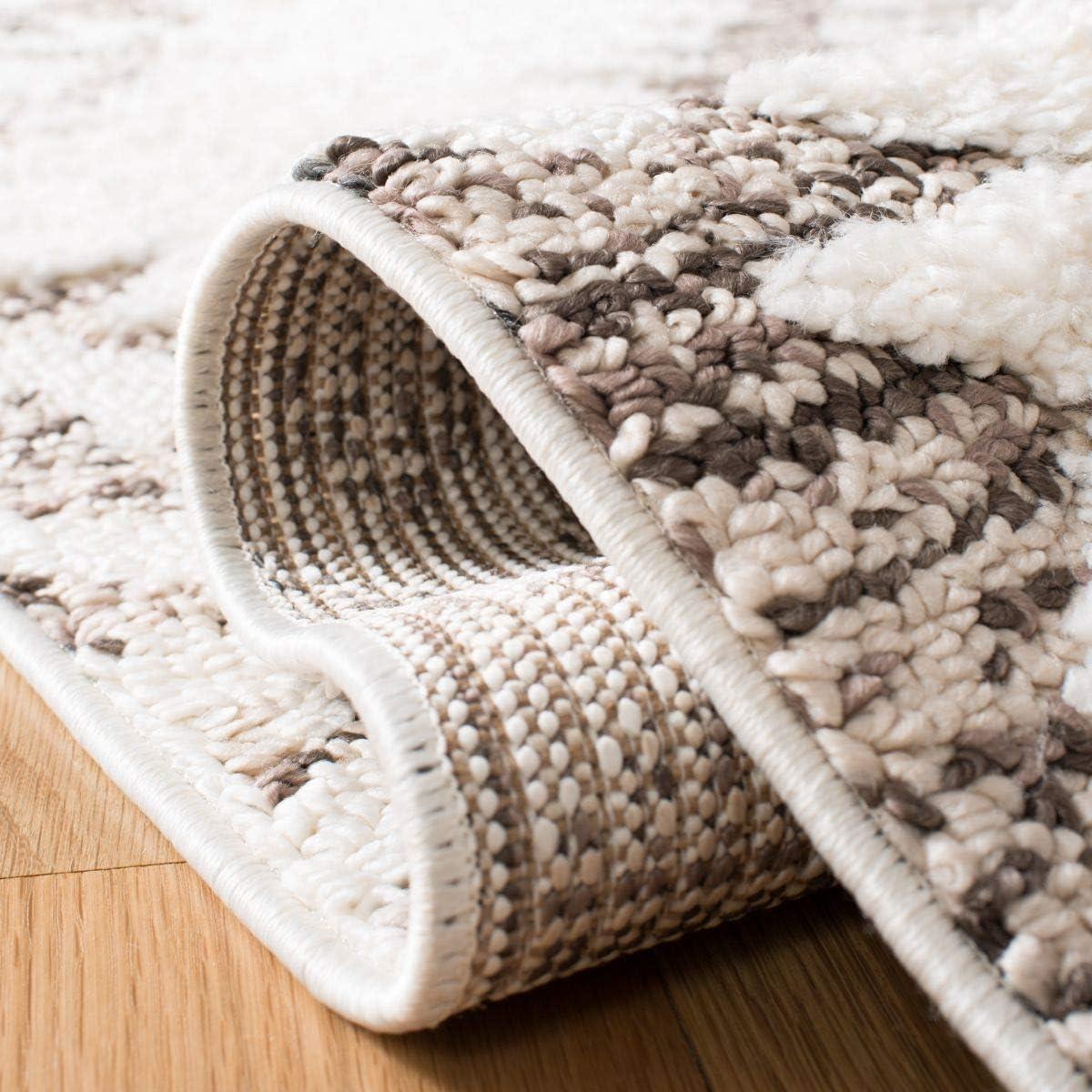 image:imageSAFAVIEH Area Rug 8x10 Moroccan Tassel Shag Collection Large Ivory amp Brown Boho Design NonShedding amp Easy Cleaning Plush Pile Ideal for Living Room Bedroom Dining Space MTS652AIvoryBrown